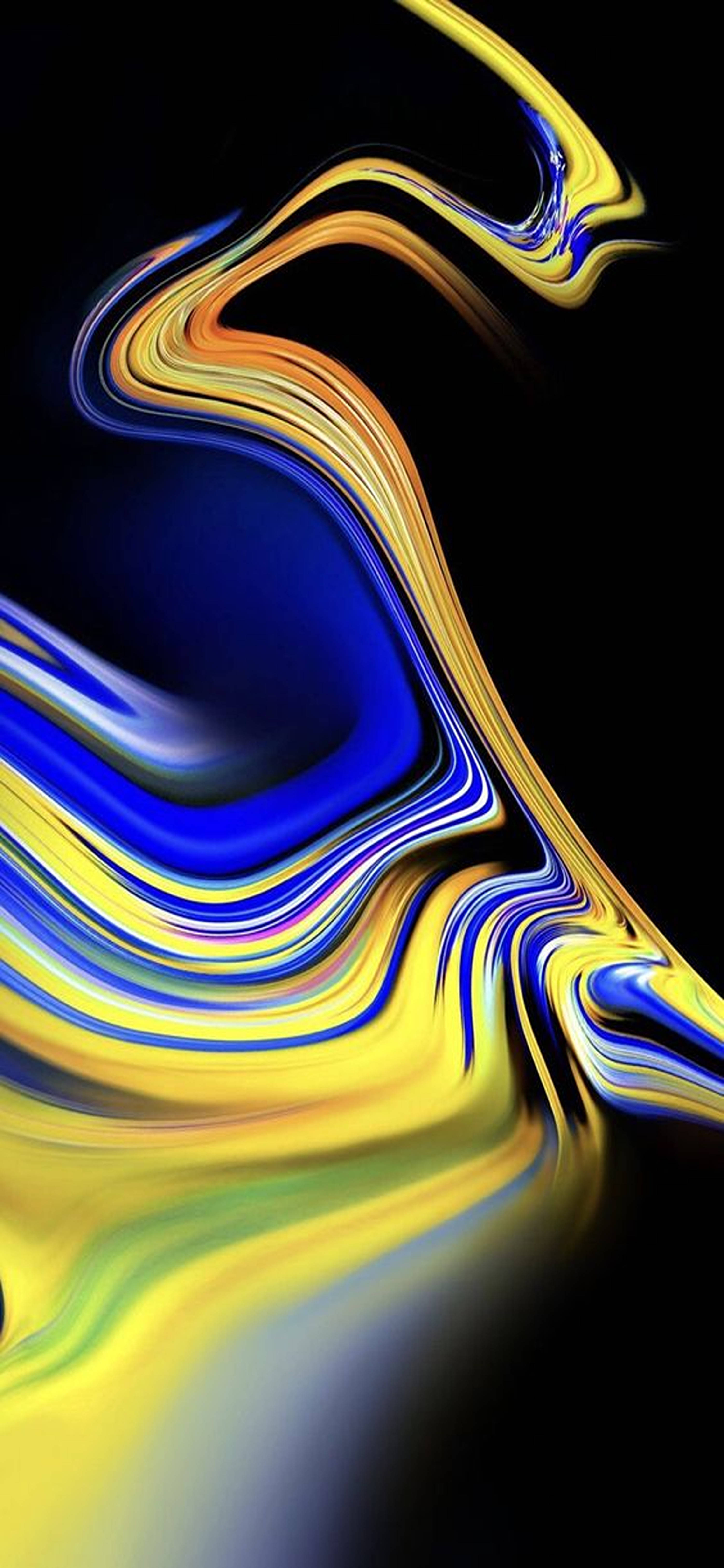 Redmi Note 9 Pro, black, blue, 5K Phone Wallpaper