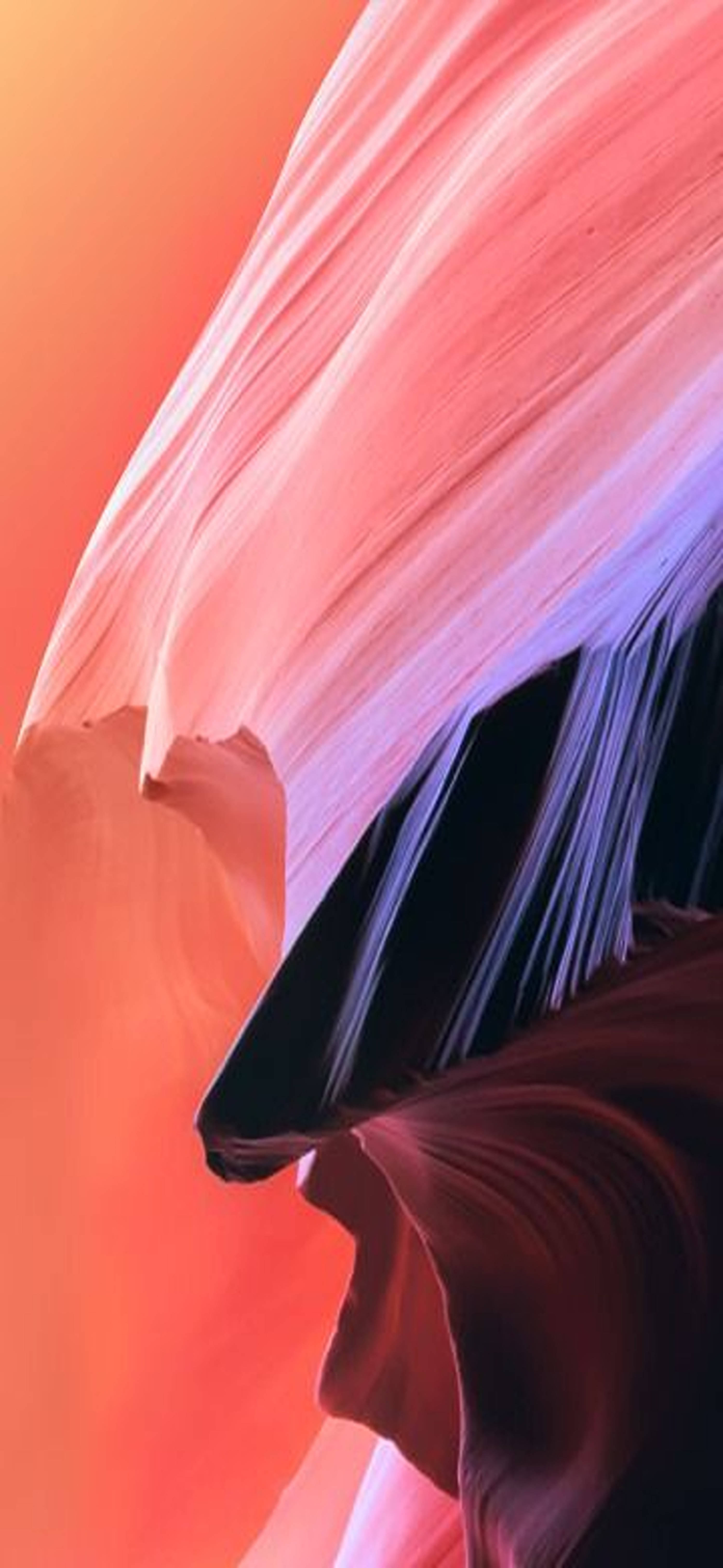 Redmi Note 9 Pro, abstract peach hue, vibrant orange, 5K Phone Wallpaper