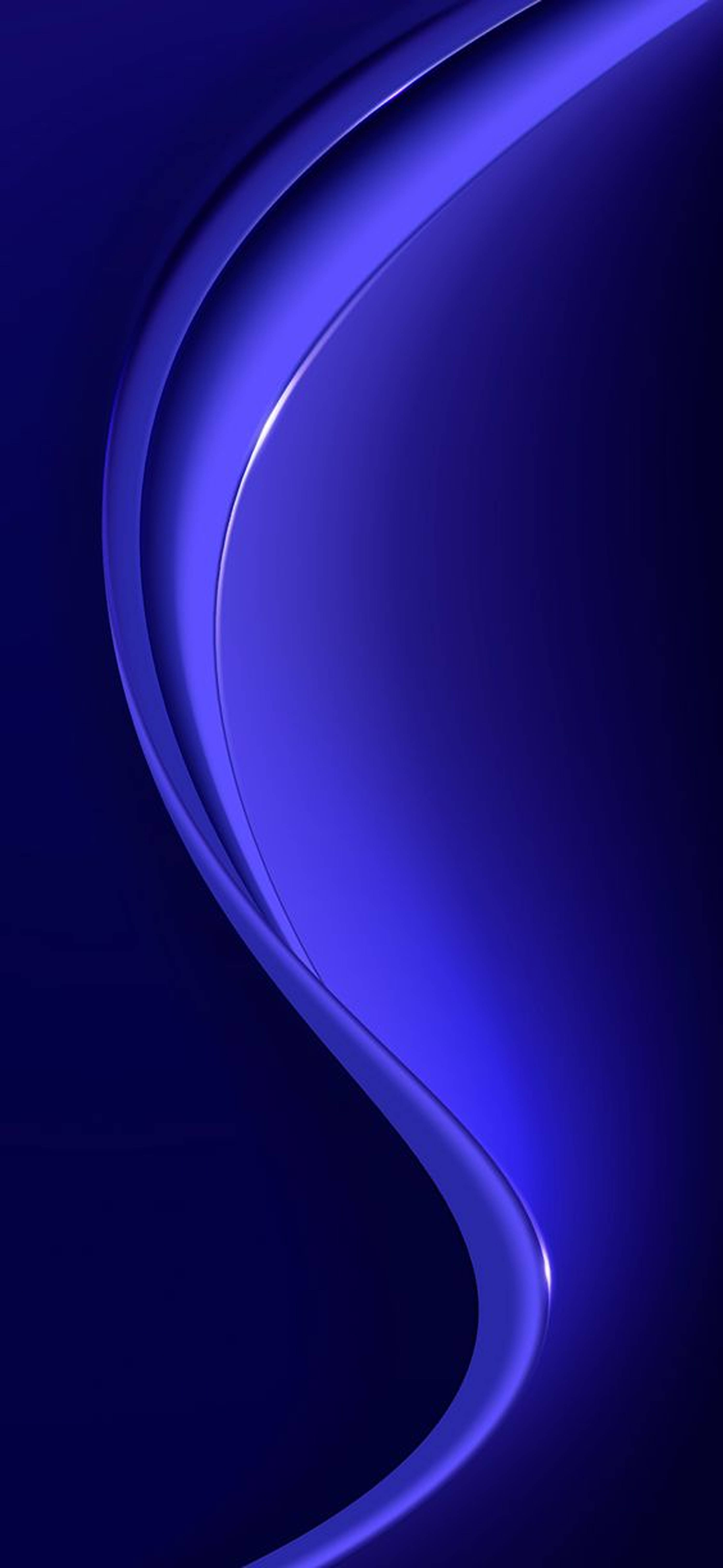 Redmi Note 9 Pro, blue light wave, deep indigo background, 5K Phone Wallpaper