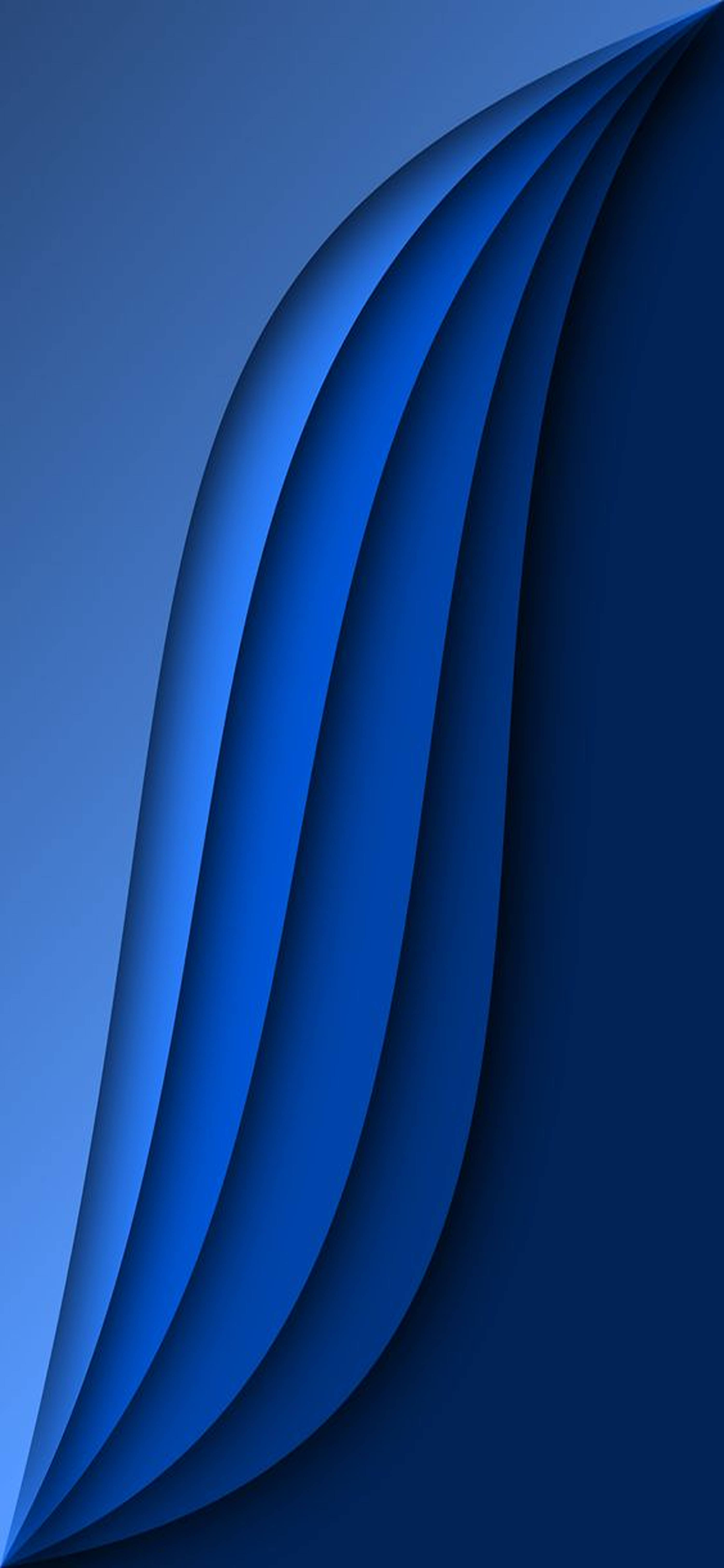 Redmi Note 9 Pro, blue waves, gradient background, 5K Phone Wallpaper
