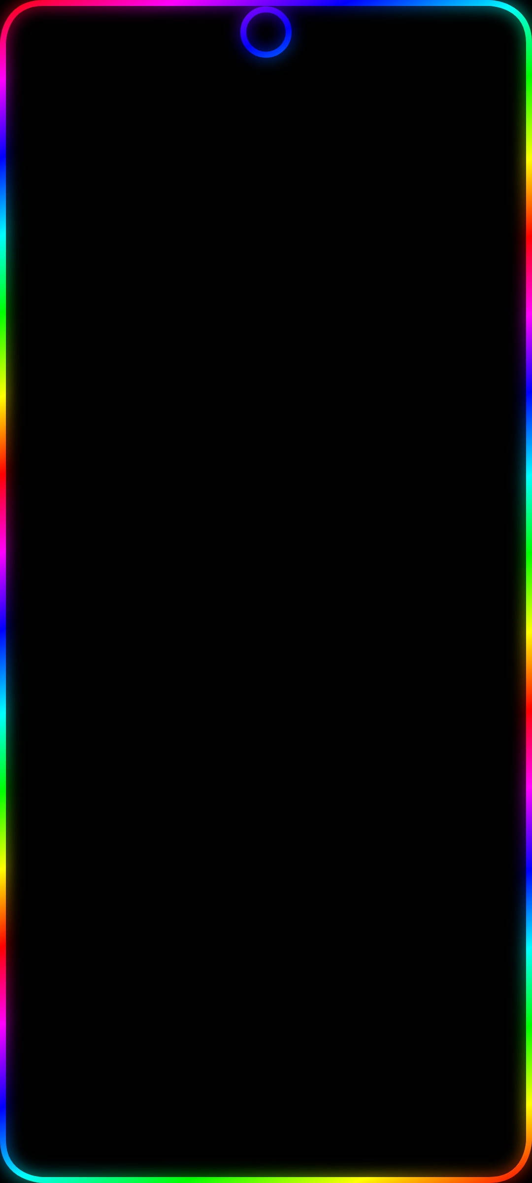 Redmi Note 9, punch hole, neon rainbow, Full HD Phone Wallpaper