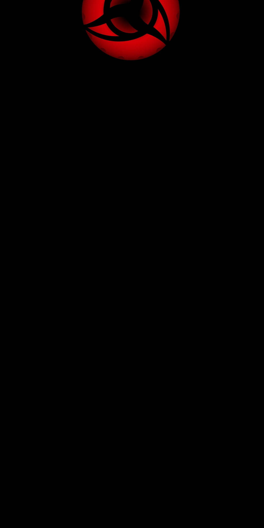 Redmi Note 9 Punch Hole, glowing red eye, black tomoe symbols, Full HD Phone Wallpaper