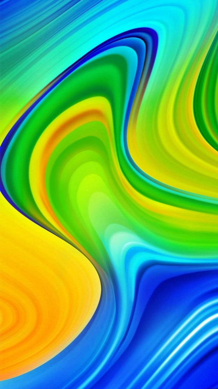 Redmi 9, blue, green, HD Phone Wallpaper