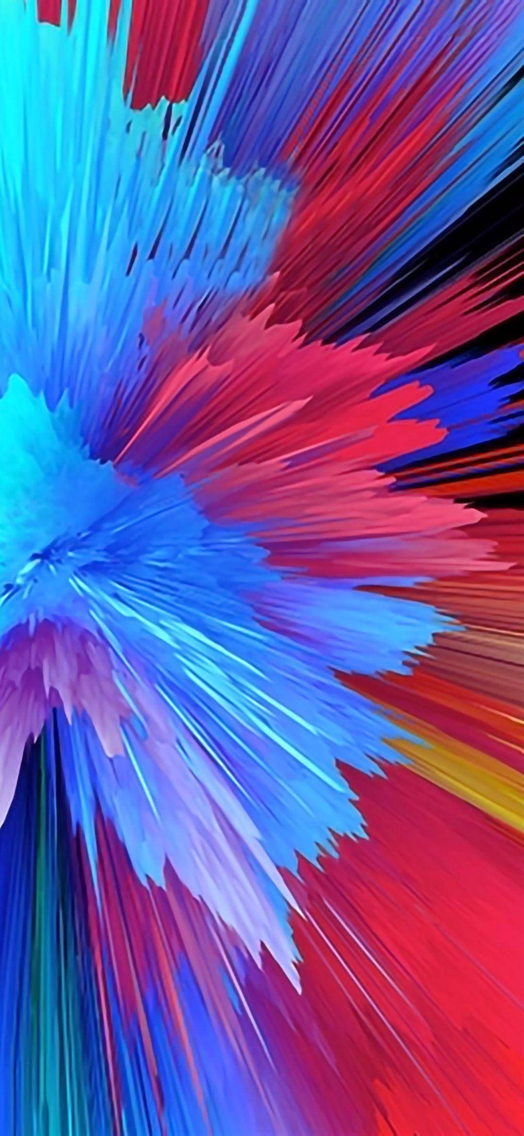 Redmi 9, electric blue, fiery red, Full HD Phone Wallpaper