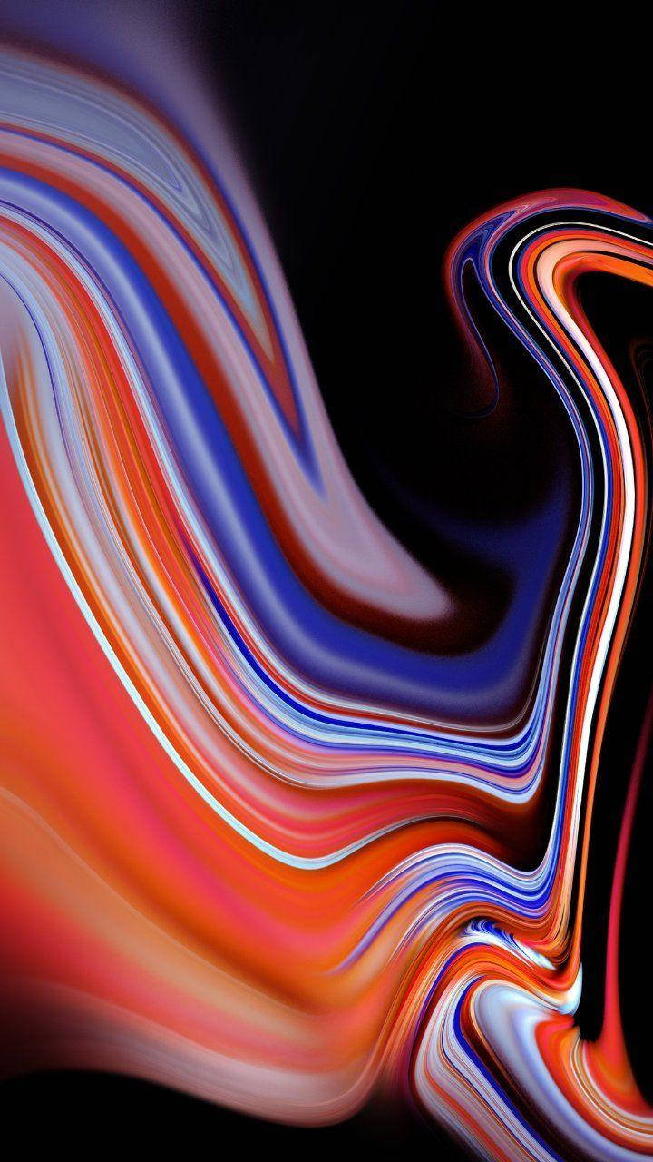 Redmi 9, liquid colors, red, HD Phone Wallpaper