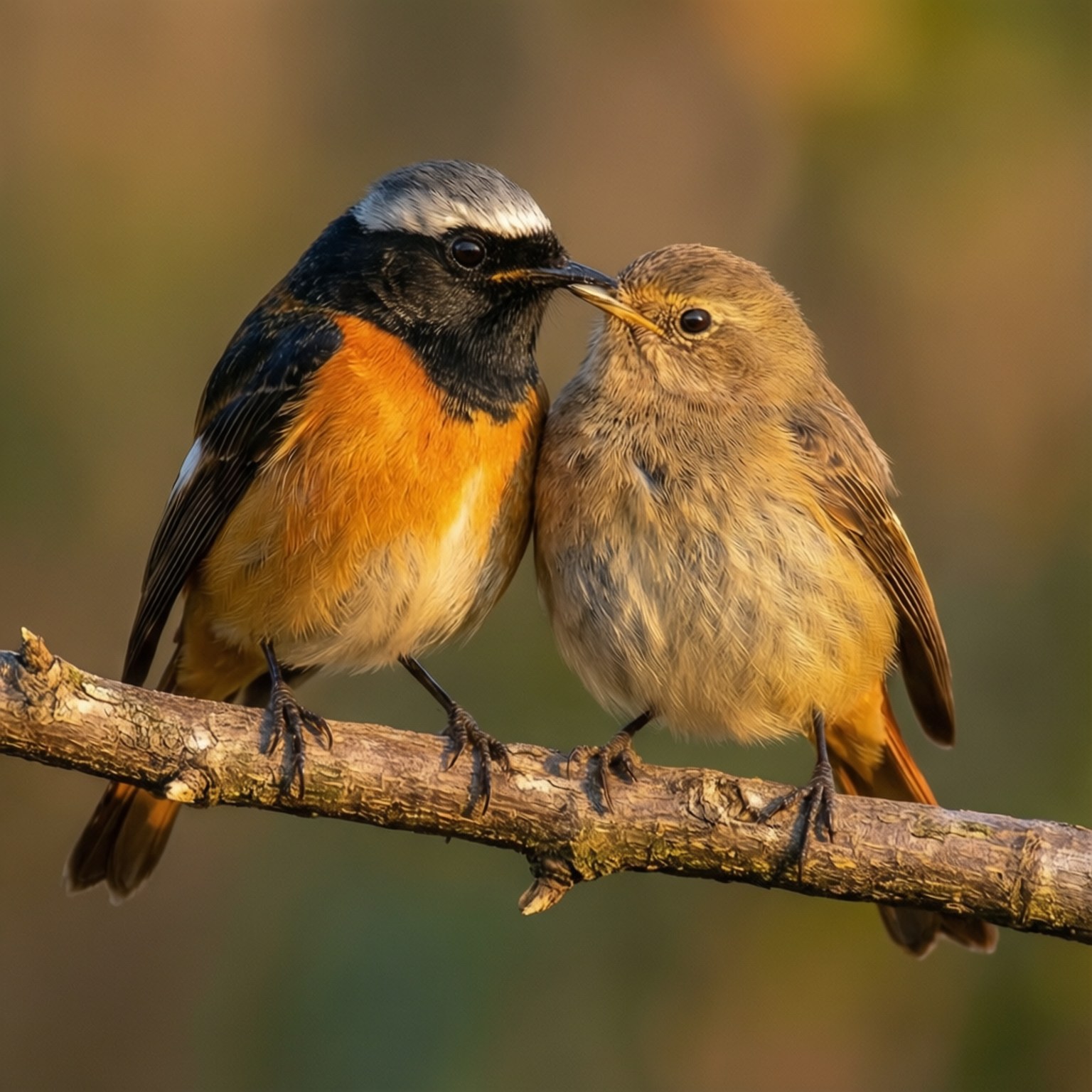 Redstart, sunset, male, HD Desktop Wallpaper