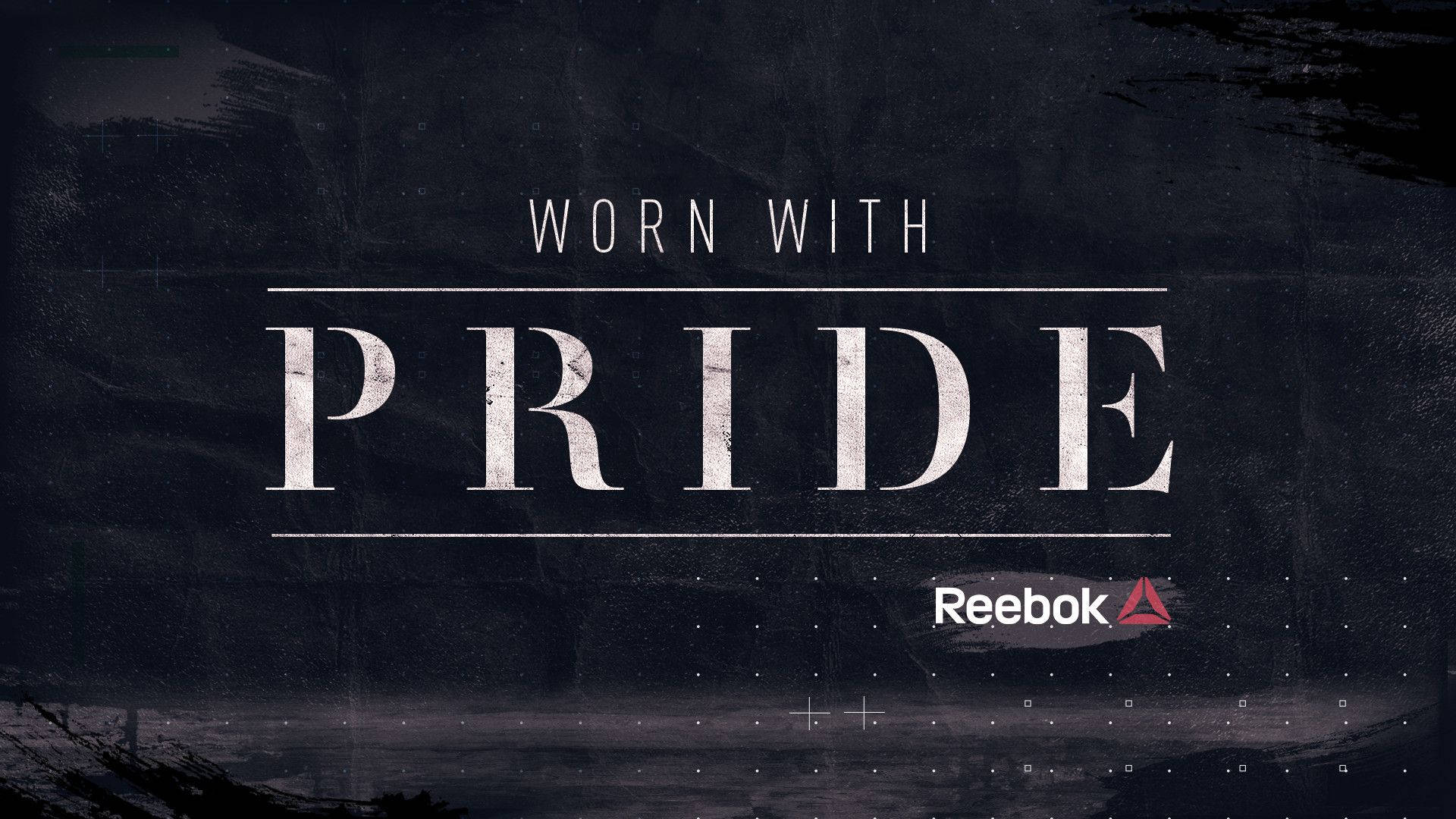 Reebok, worn with pride, white text, Full HD Desktop Wallpaper
