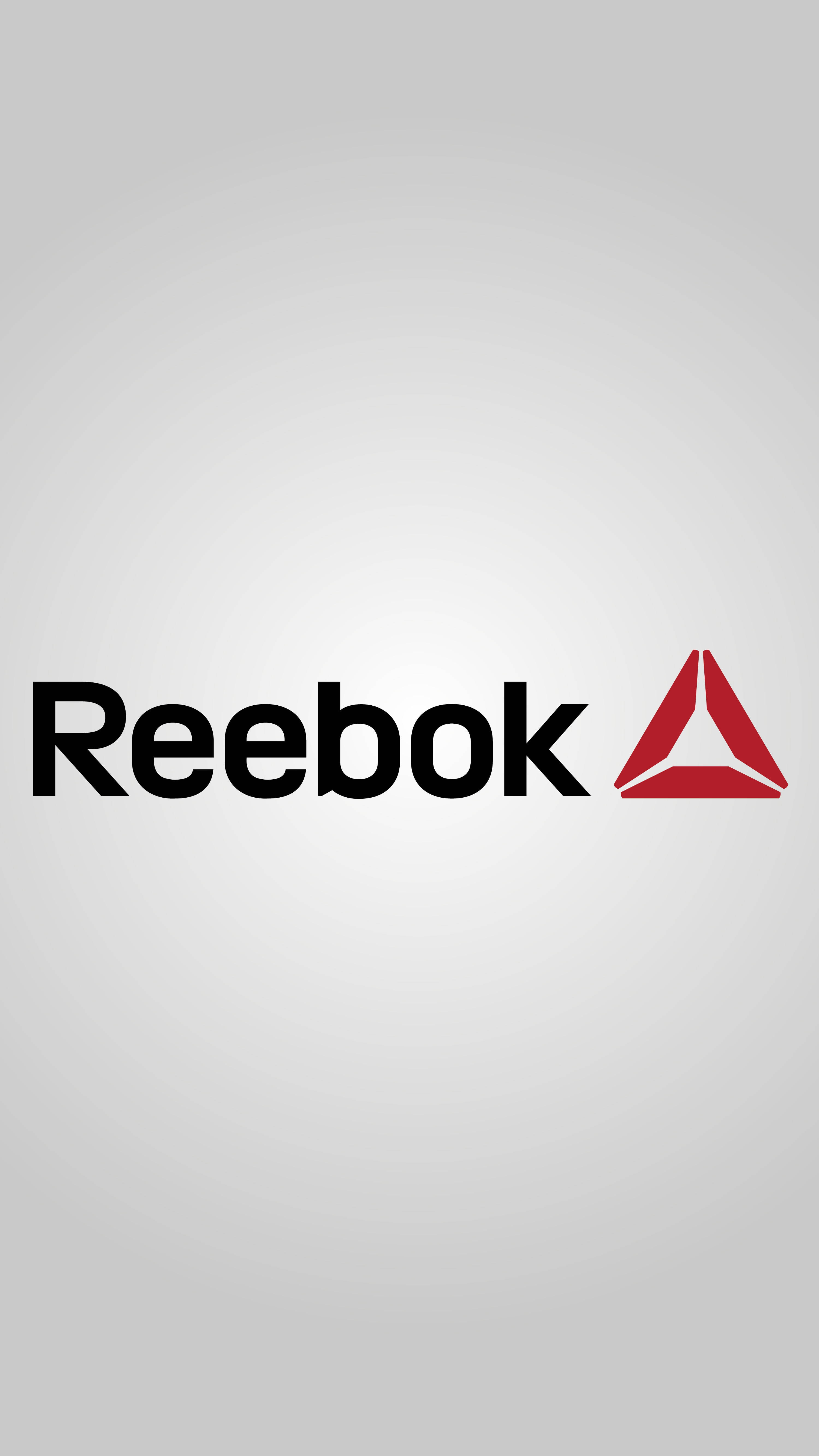 Reebok, logo, black text, 5K Phone Wallpaper
