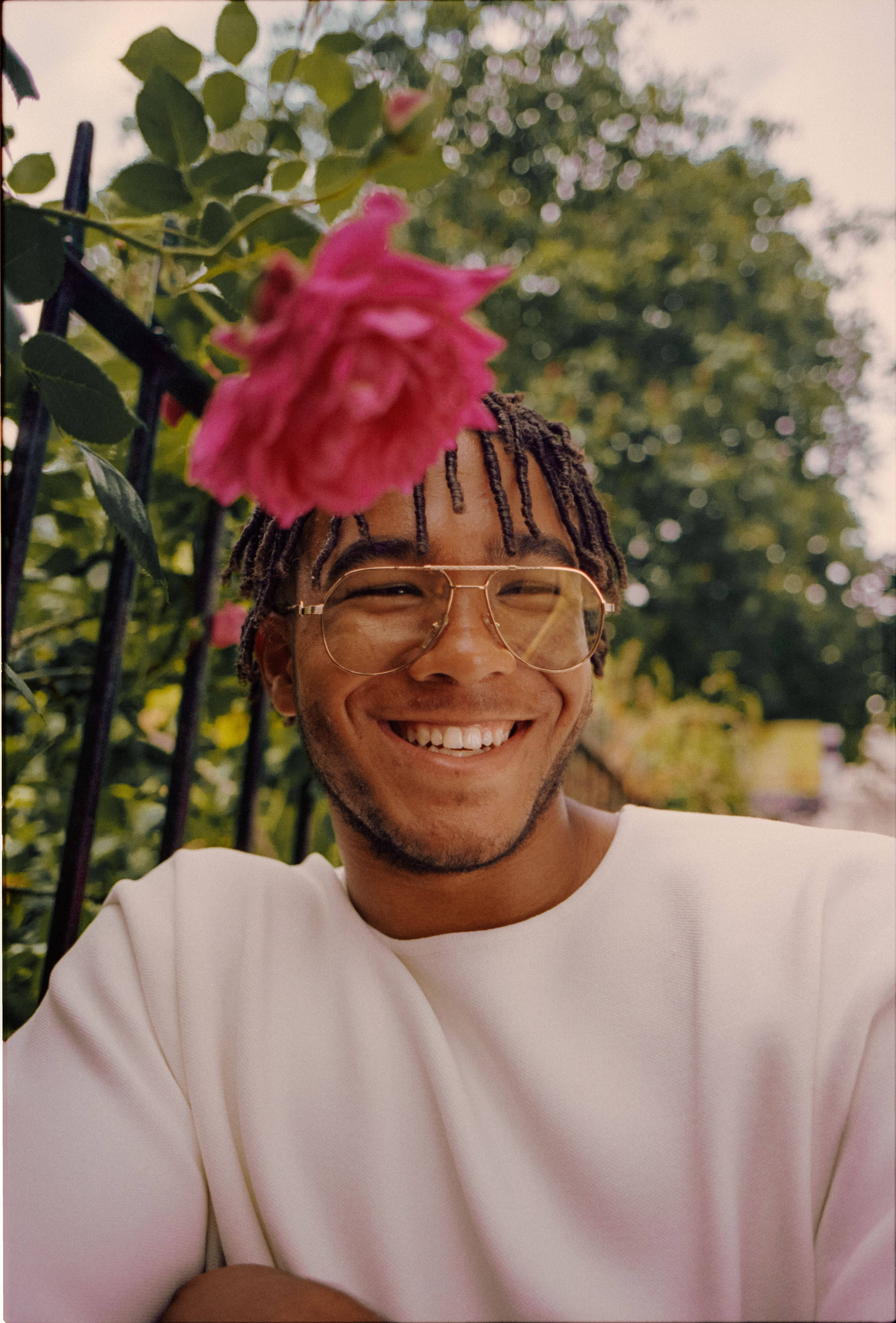 Reece James, white shirt, pink rose, 4K Phone Wallpaper