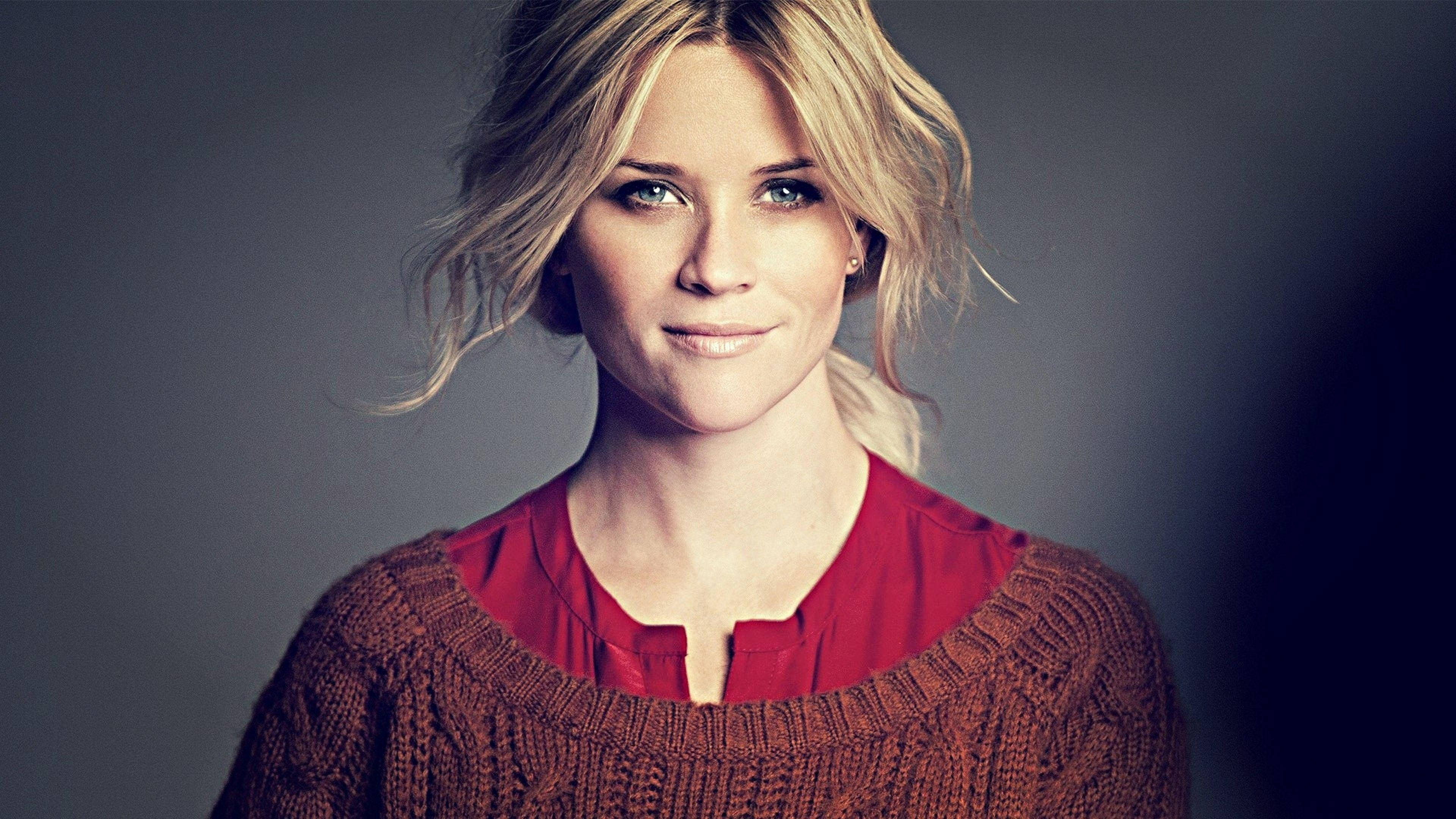 Reese Witherspoon, blonde hair, blue eyes, 4K Desktop Wallpaper