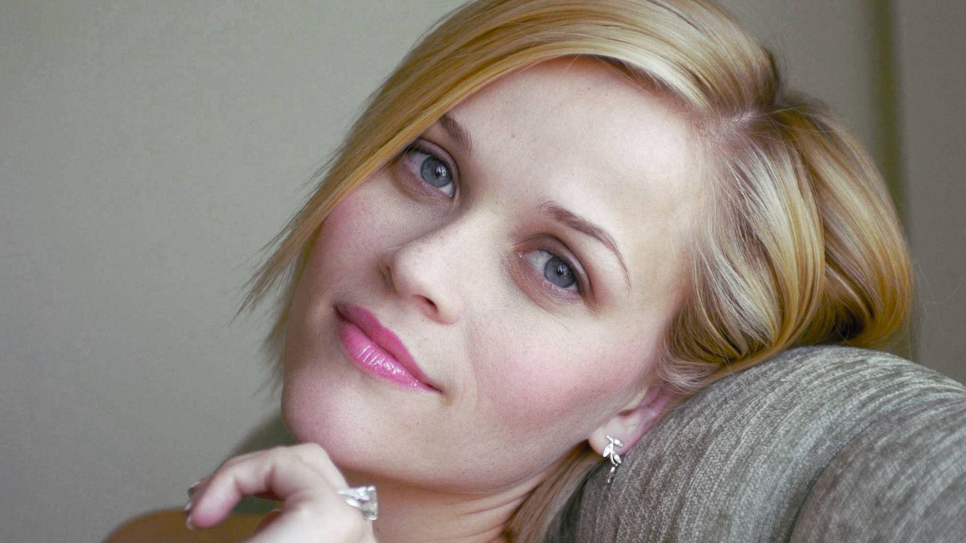 Reese Witherspoon, short haired blonde, blue eyes, Full HD Desktop Wallpaper