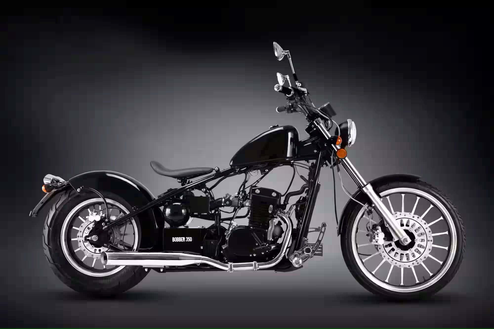 Regal Raptor, black bobber motorcycle, chrome accents, Full HD Desktop Wallpaper
