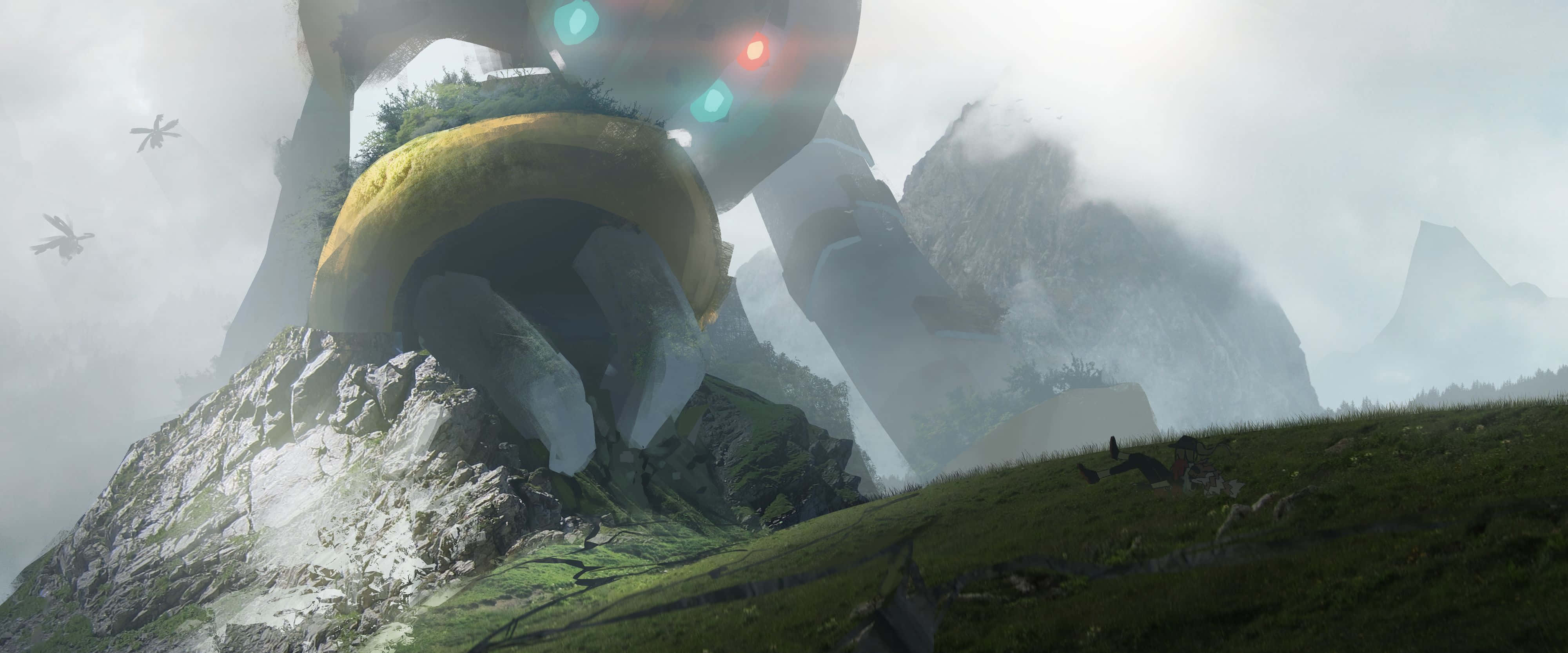 Regice, legendary Ice-type Pokémon, misty mountain range, 4K Desktop Wallpaper