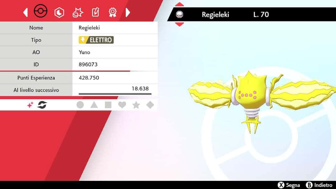 Shiny Regieleki, yellow Regieleki, lightning bolt wings, SD Desktop Wallpaper