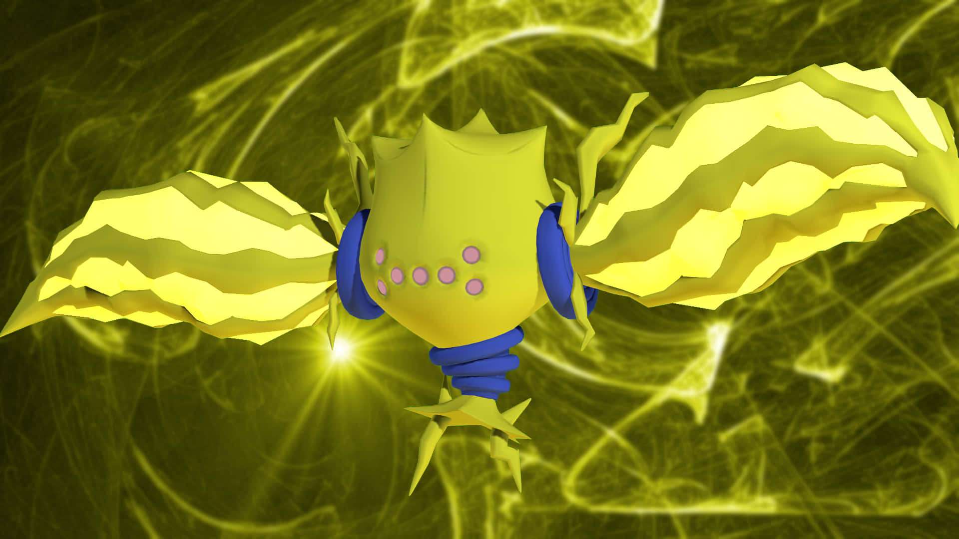 Regieleki, yellow glow, yellow and blue, Full HD Desktop Wallpaper