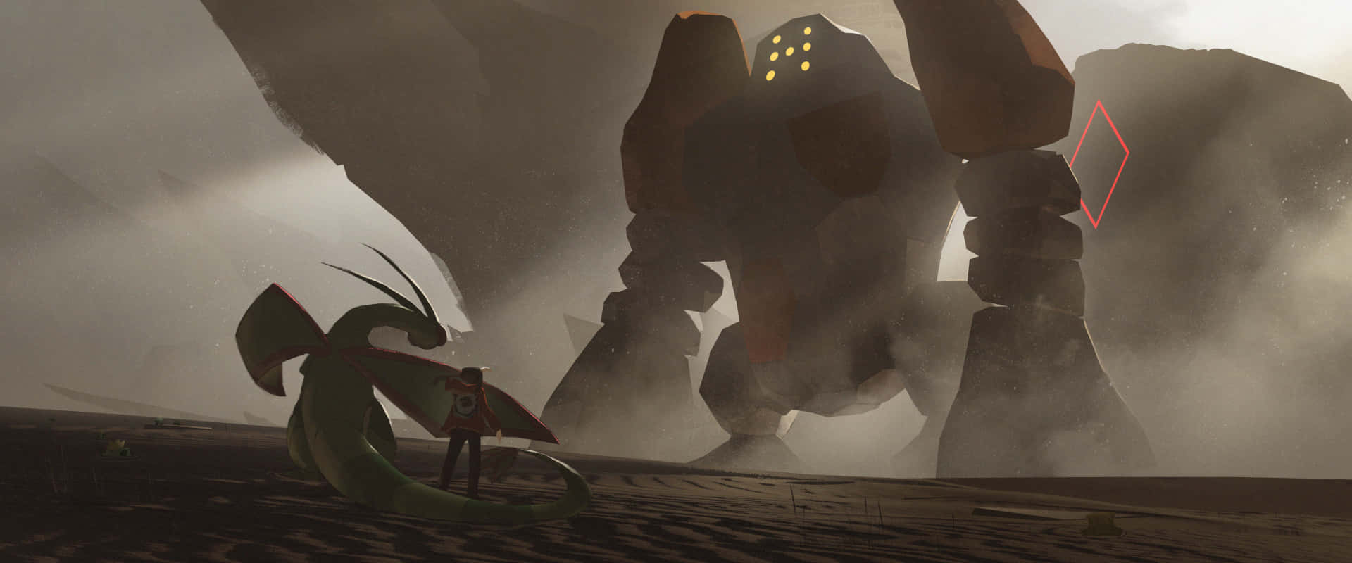 Regirock, colossal, dusty robot, Full HD Desktop Wallpaper