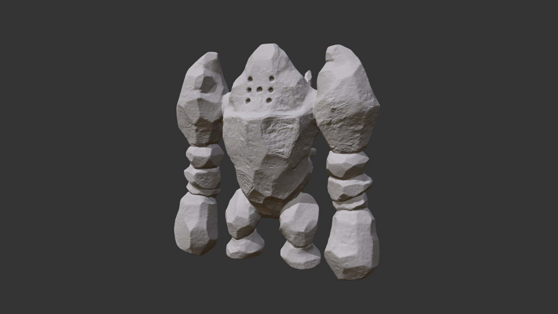 Regirock, 3D, black backdrop, Full HD Desktop Wallpaper