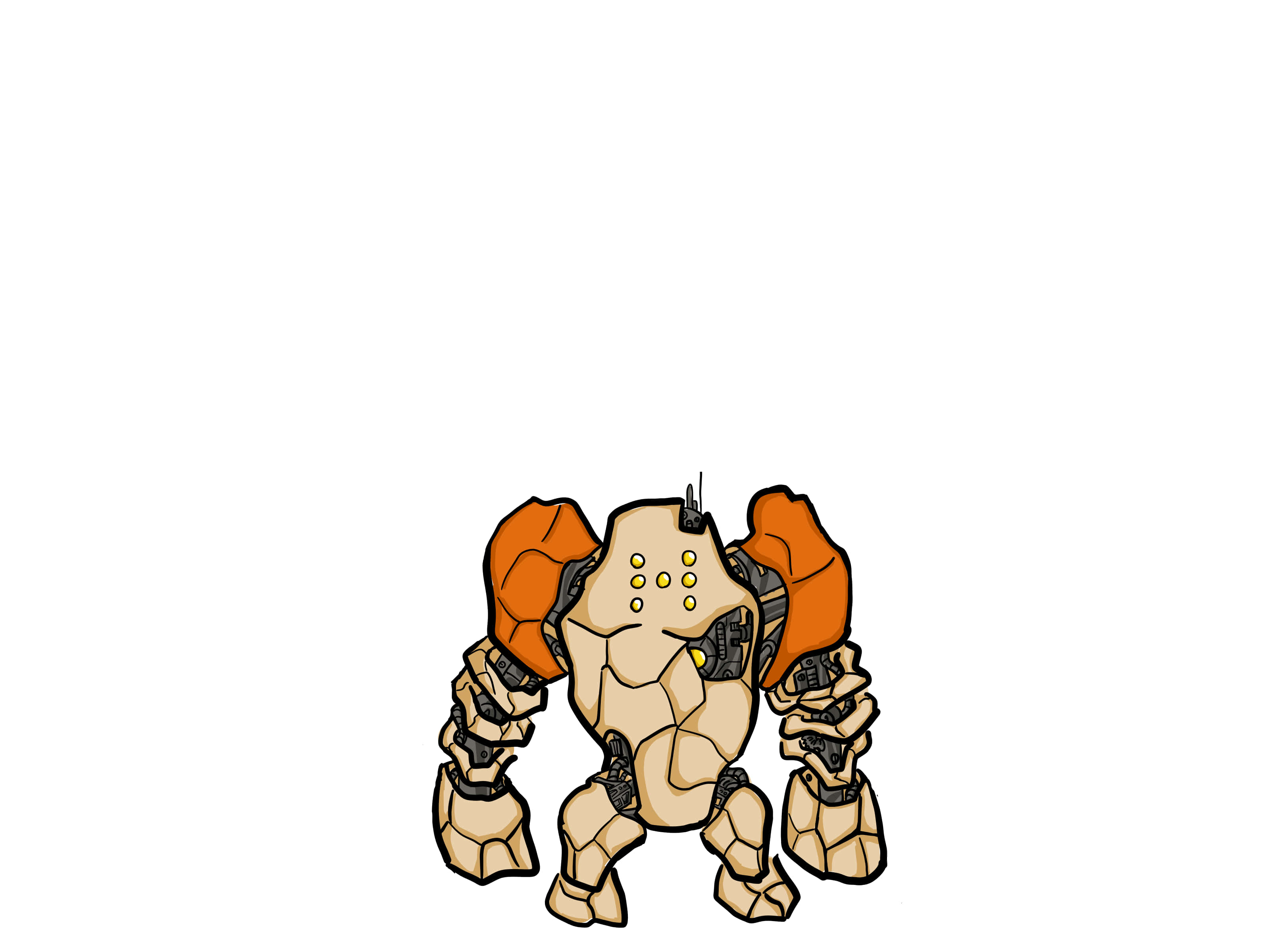 Regirock, beige, orange, 2K Desktop Wallpaper
