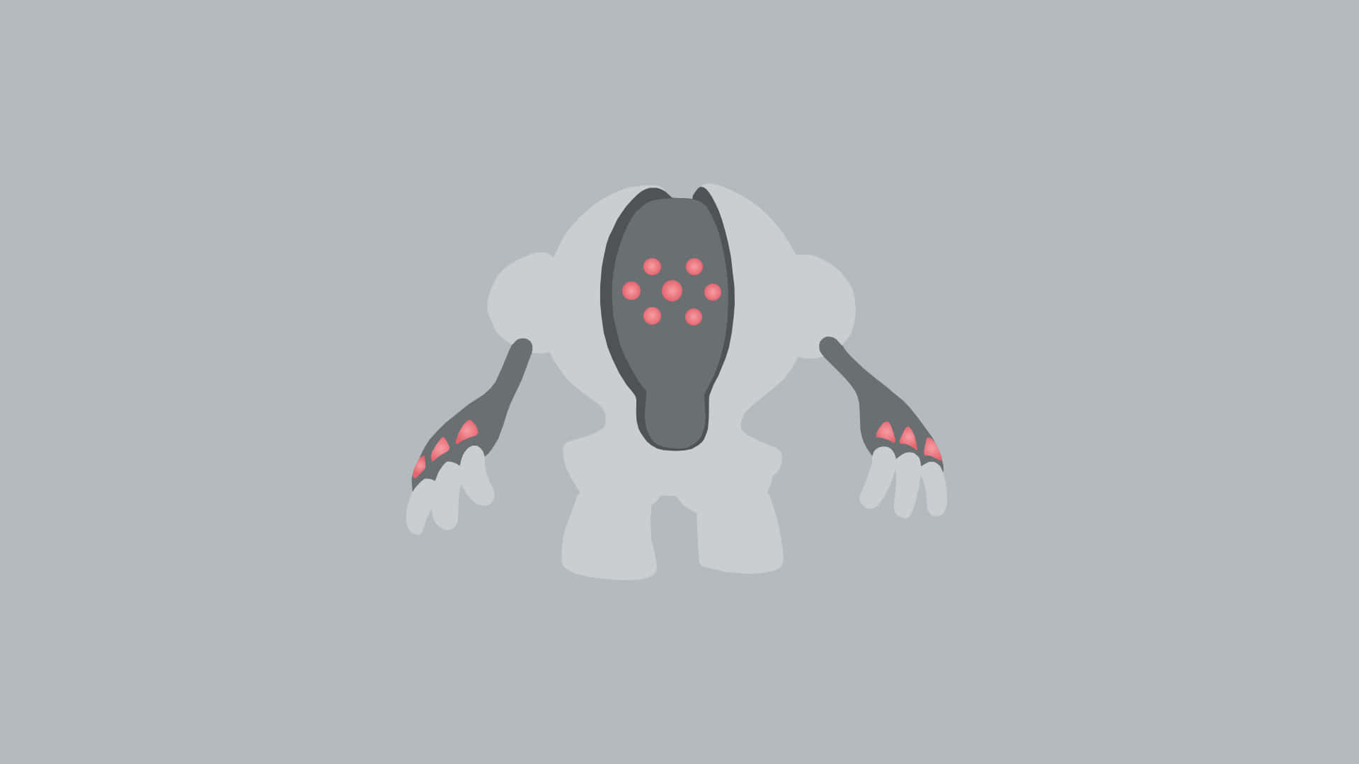 Registeel, gray, red dots, Full HD Desktop Wallpaper