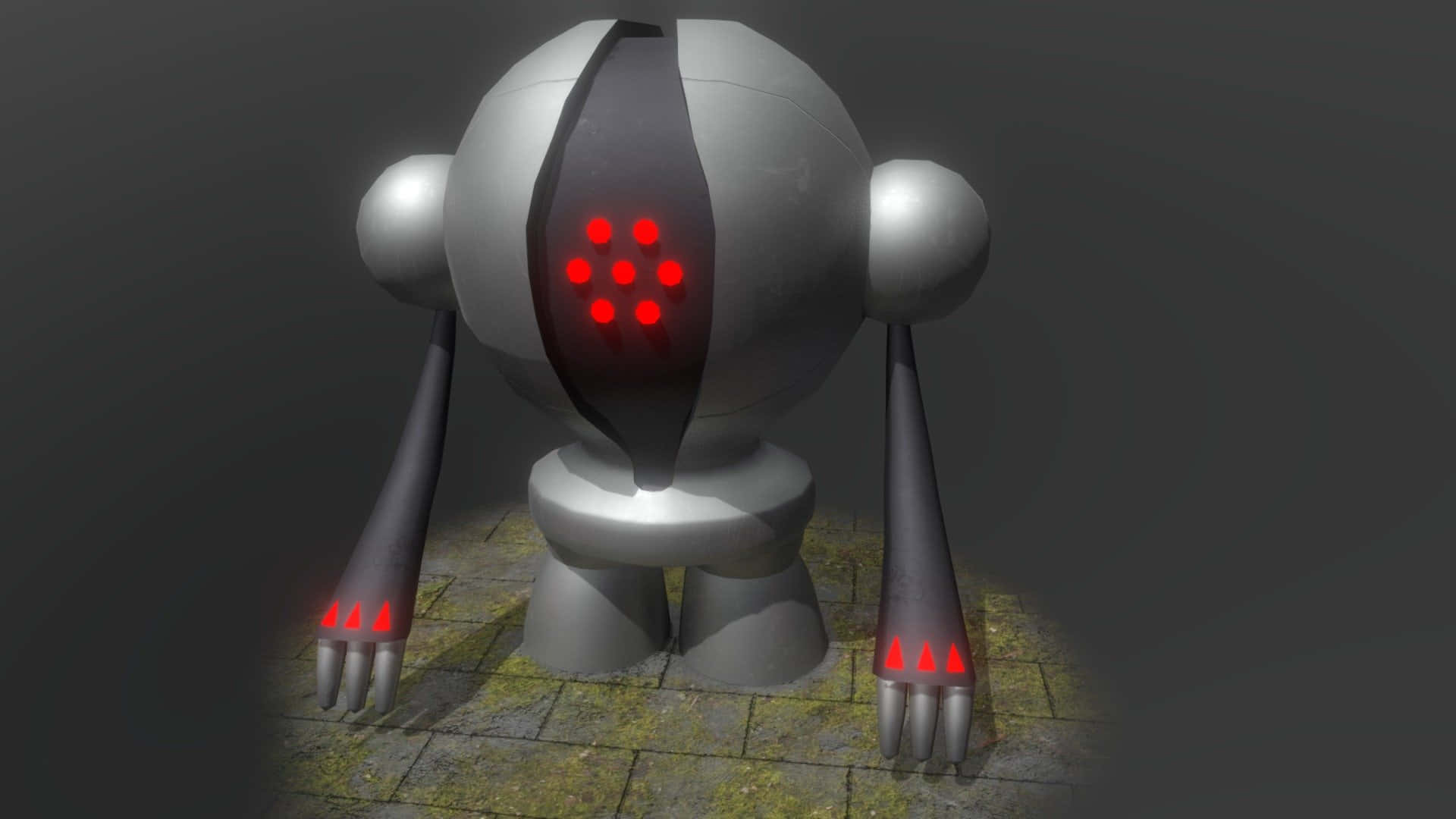 Registeel, glowing red eyes, claws, Full HD Desktop Wallpaper