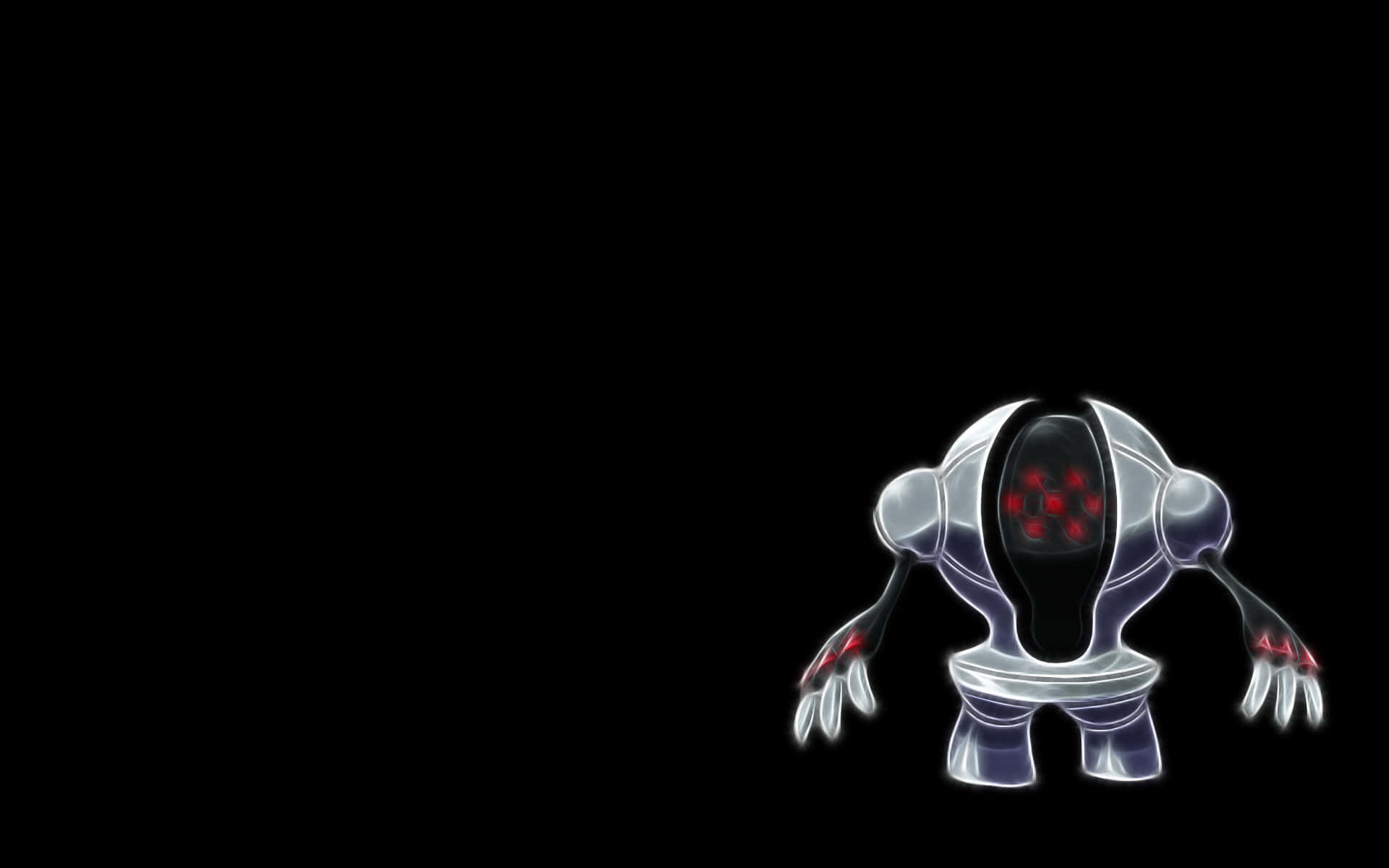 Registeel, silver, glowing red eyes, Full HD Desktop Wallpaper
