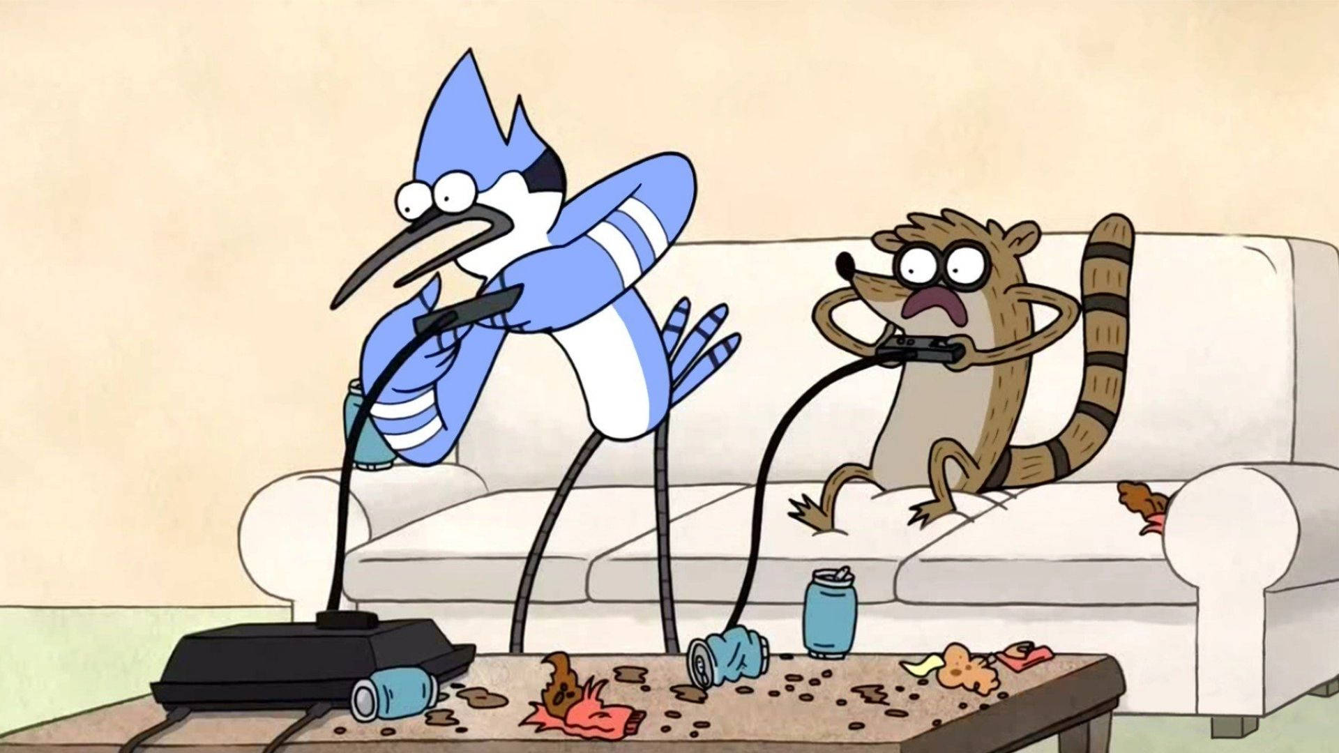 Regular Show, cartoon animals, video games, Full HD Desktop Wallpaper