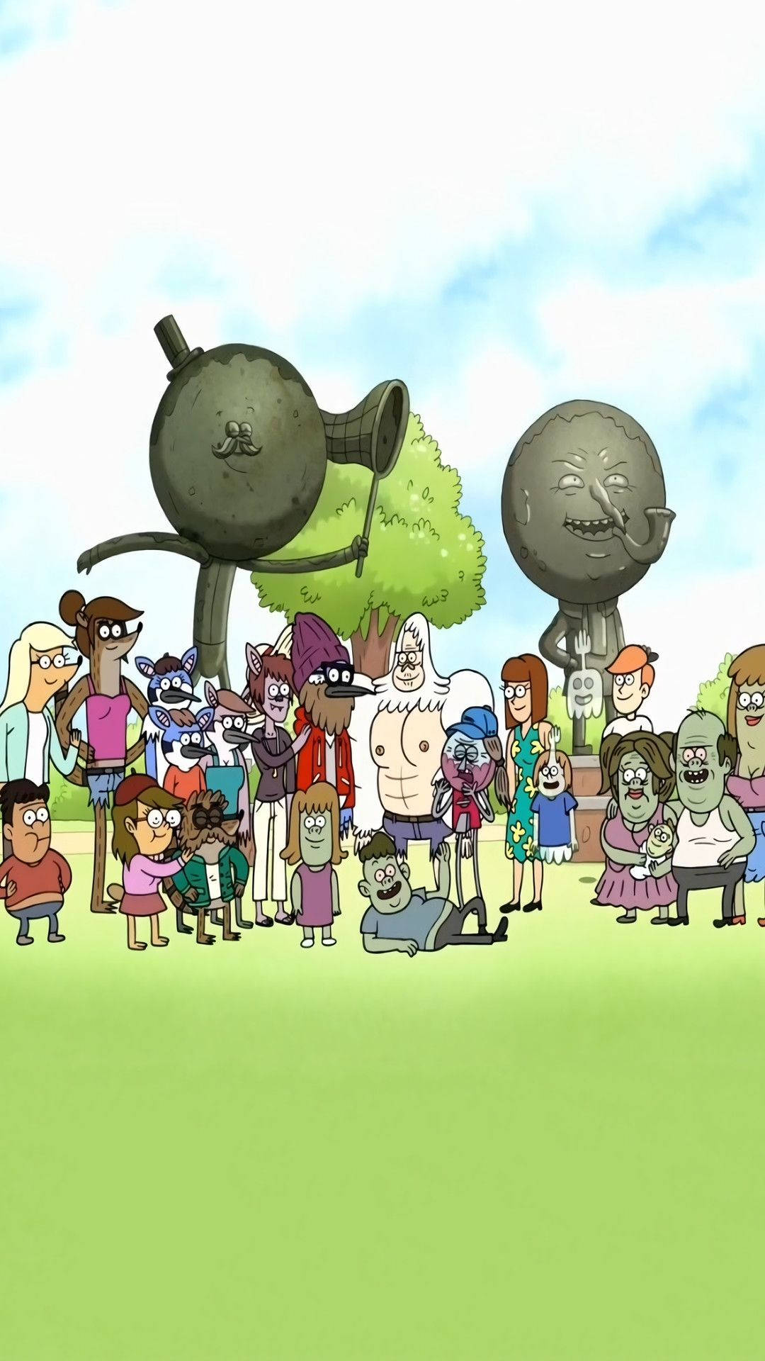 Regular Show, joyous faces, park, Full HD Phone Wallpaper