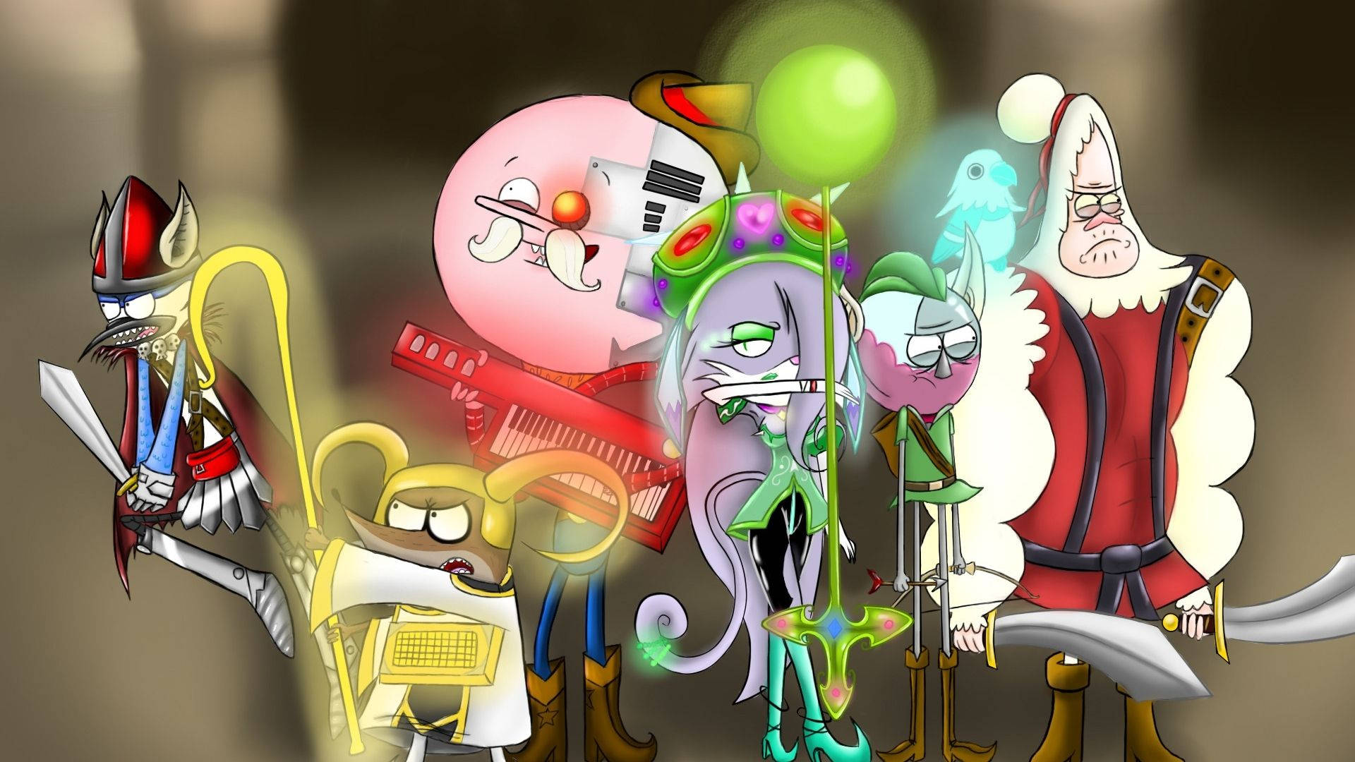 Regular Show, gleaming, vibrant cartoon, Full HD Desktop Wallpaper