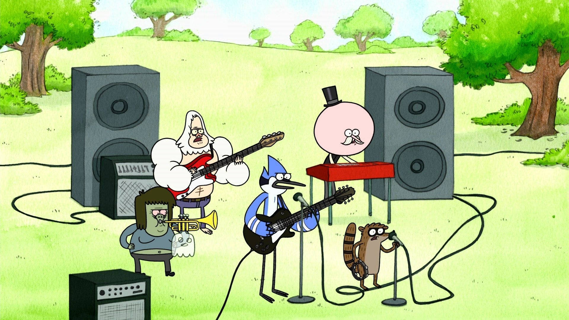 Regular Show, band, cartoon band, Full HD Desktop Wallpaper