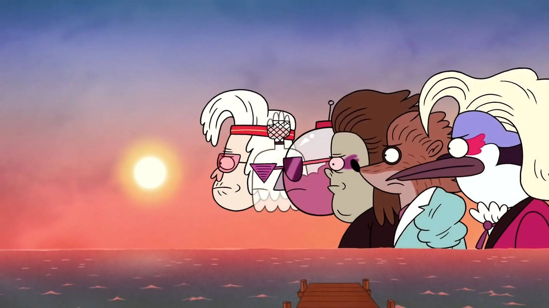 Regular Show, long hair, sunglasses, Full HD Desktop Wallpaper