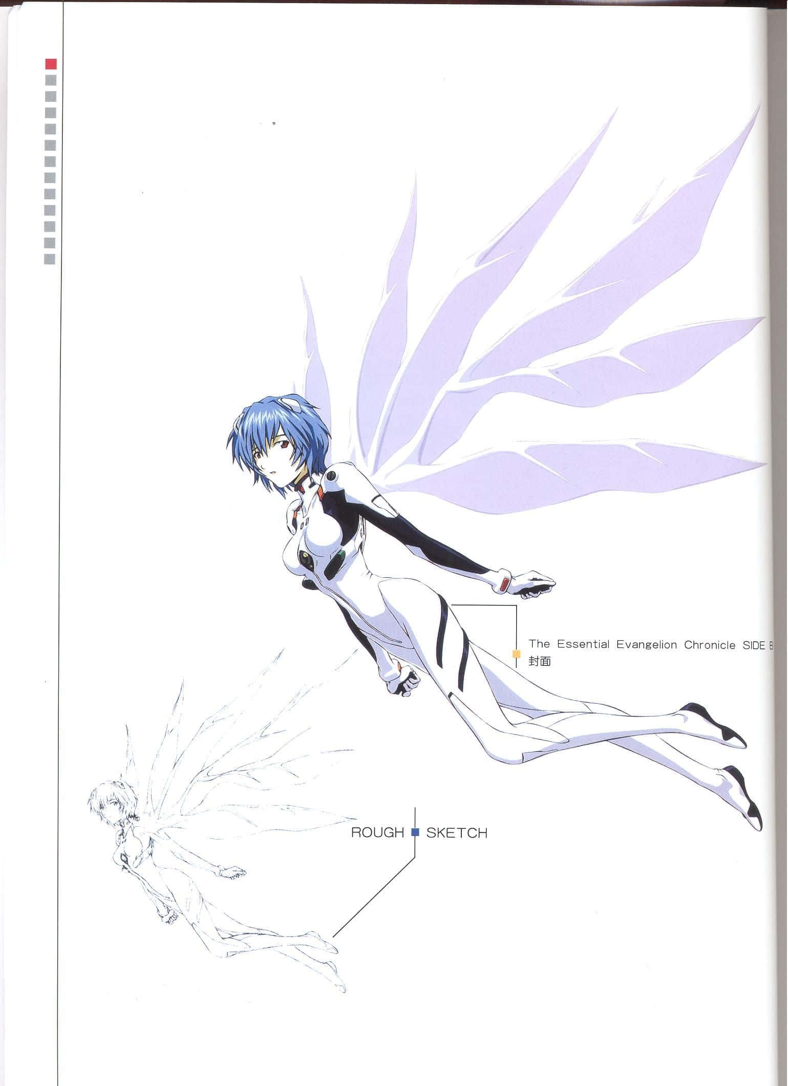 Rei Ayanami, blue-haired, white and black suit, Full HD Phone Wallpaper