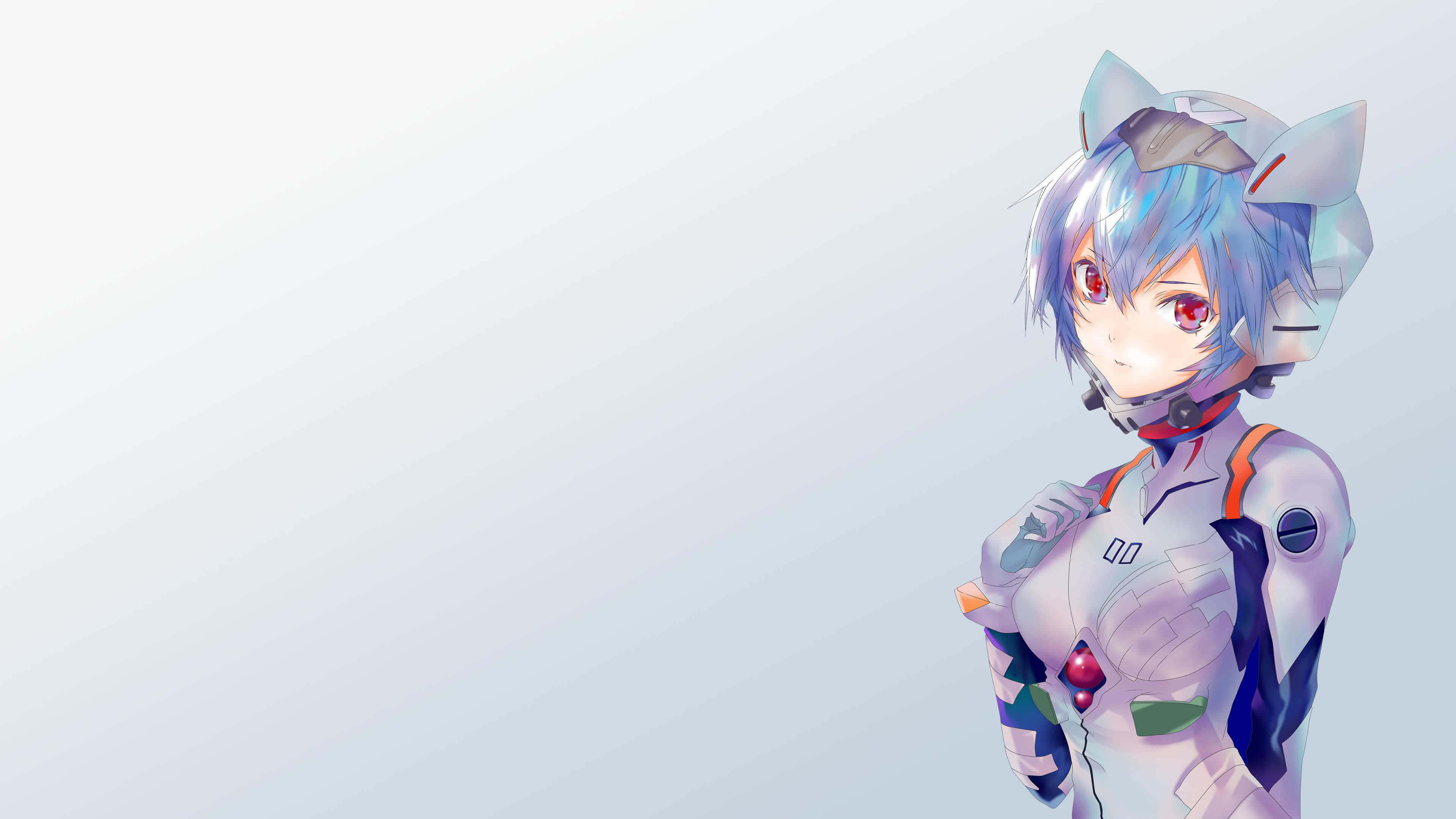 Rei Ayanami, plugsuit, blue hair, 4K Desktop Wallpaper