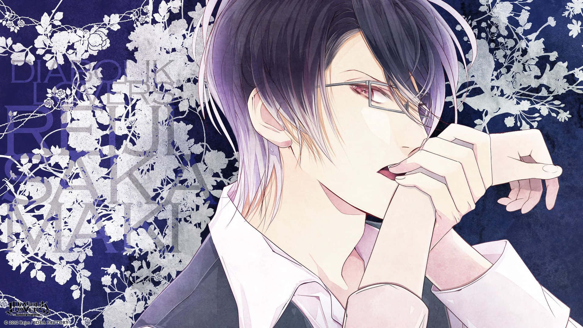 Reiji Sakamaki, purple hair, glasses, Full HD Desktop Wallpaper