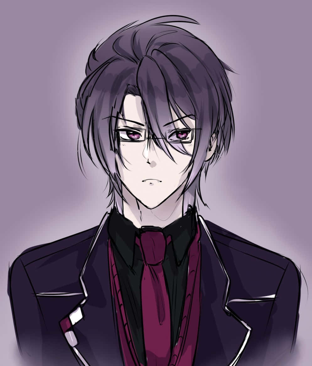 Reiji Sakamaki, anime portrait, dark suit, SD Phone Wallpaper