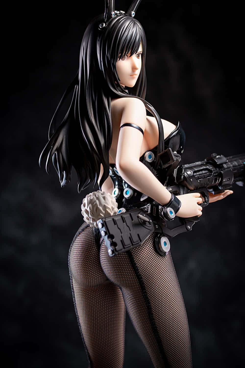 Reika Shimohira, fishnet stockings, futuristic weapon, HD Phone Wallpaper