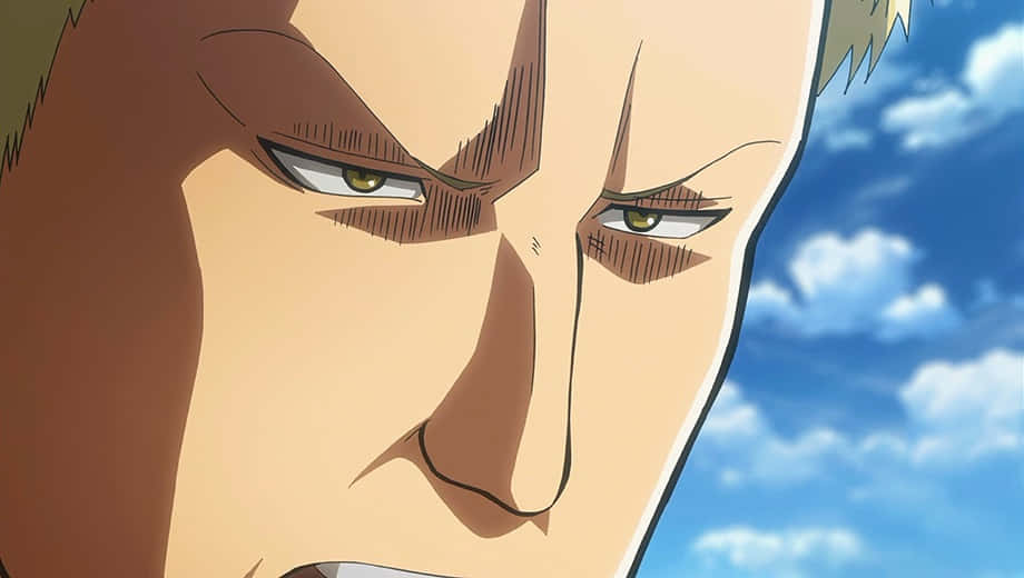 Reiner Braun, anime character, intense green eyes, SD Desktop Wallpaper