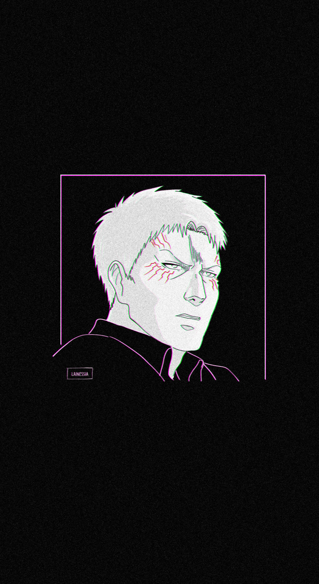 Reiner, white hair, red markings, Full HD Phone Wallpaper