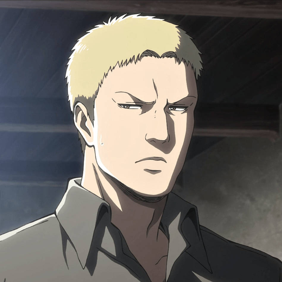 Reiner, blonde hair, tear on his cheek, SD Desktop Wallpaper