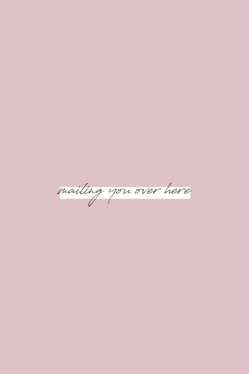 pastel pink, black cursive, white bar, SD Phone Wallpaper