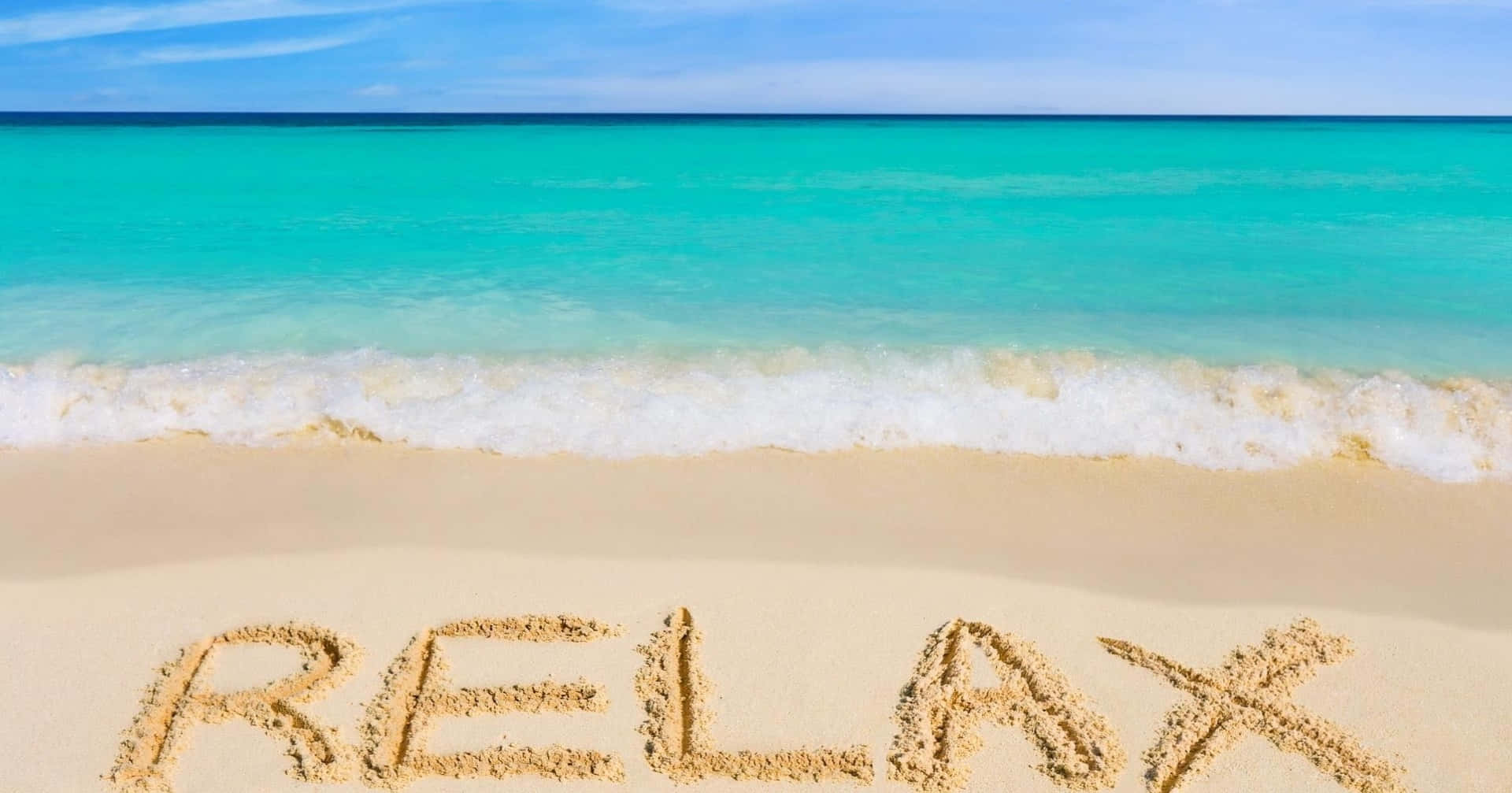 Relax, sand, pristine beach, Full HD Desktop Wallpaper