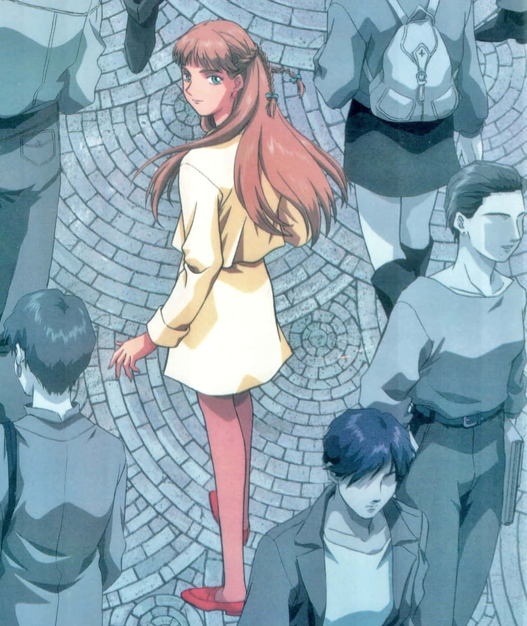 Relena Peacecraft, reddish hair, yellow dress, HD Phone Wallpaper