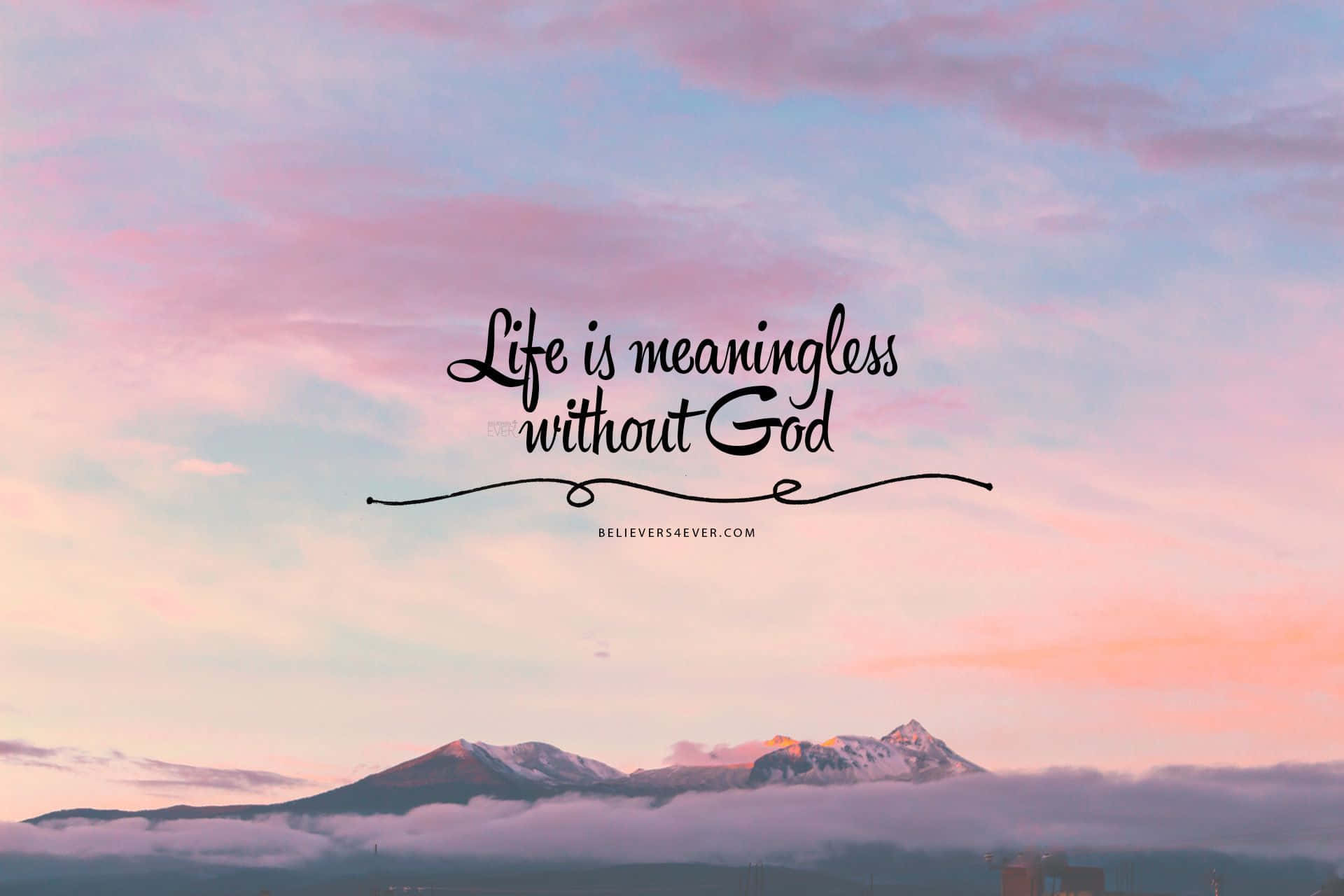 Trust in the Lord with all your heart and lean not on your own understanding, snow-capped mountains, clouds, Full HD Desktop Wallpaper
