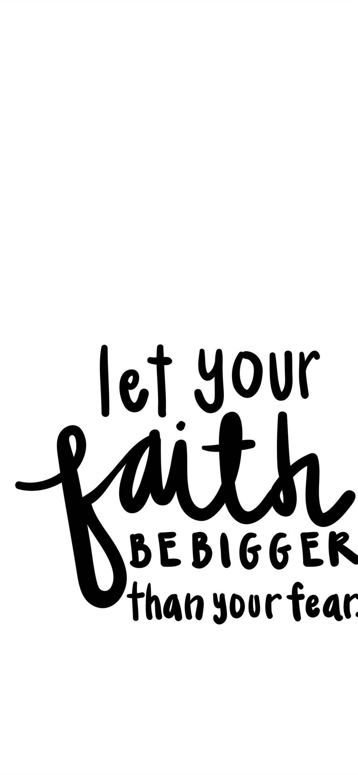 faith, black handwritten text, stark white background, Full HD Phone Wallpaper