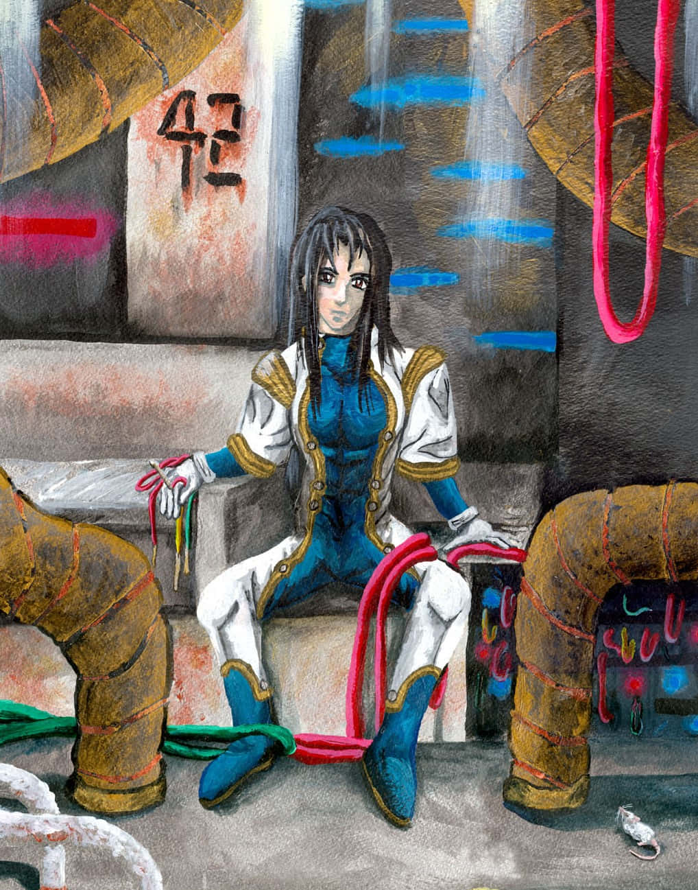 Rem Saverem, urban alleyway, stone bench, HD Phone Wallpaper