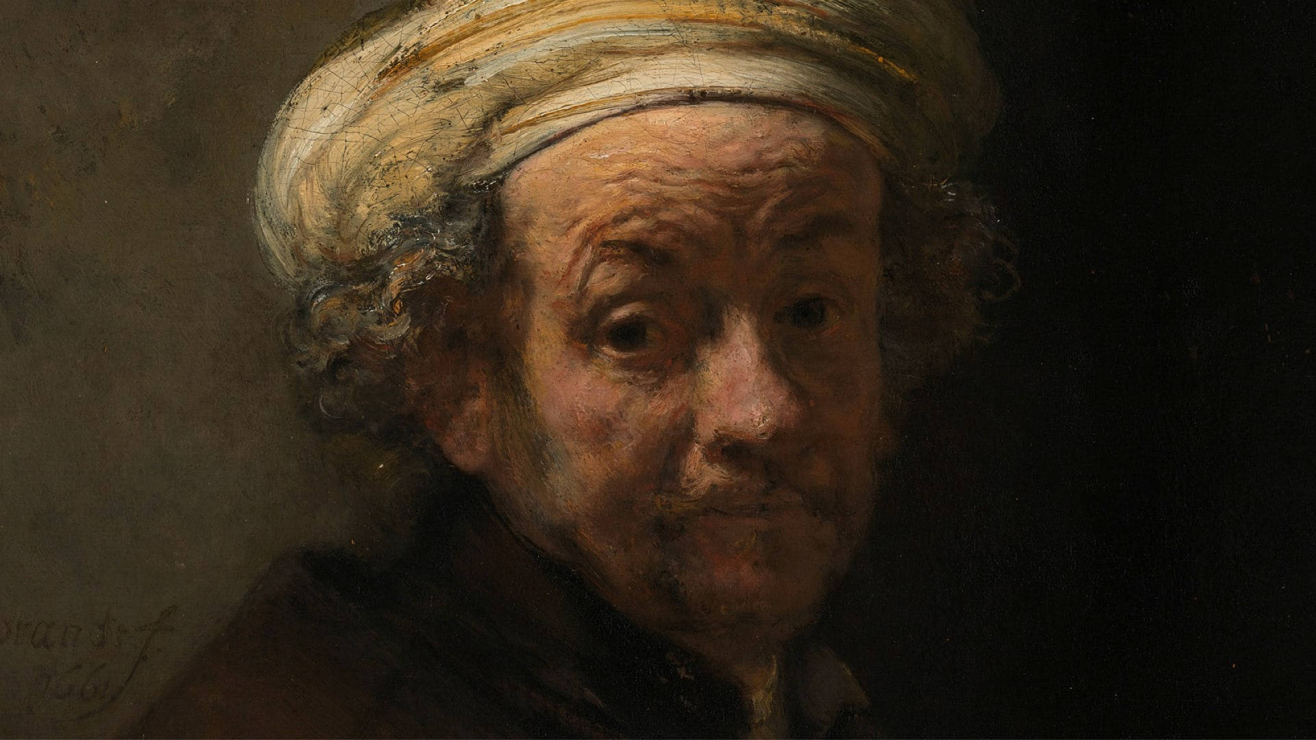 Rembrandt, chiaroscuro lighting, elderly man, Full HD Desktop Wallpaper