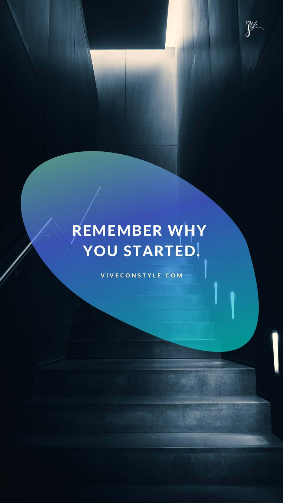 Remember Why You Started, glowing rectangular light source, translucent blue oval overlay, Full HD Phone Wallpaper