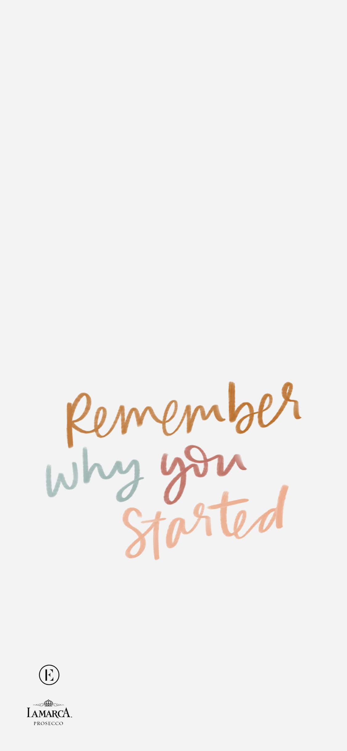 remember why you started, minimalist motivational quote, soft pastel brush lettering, Full HD Phone Wallpaper