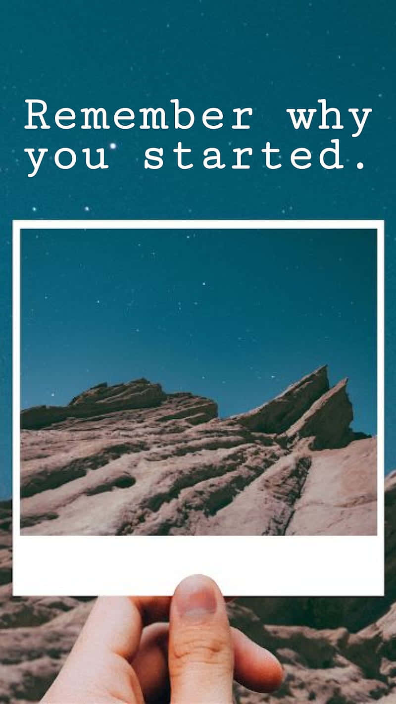 Remember Why You Started, polaroid photo, starry night sky, HD Phone Wallpaper