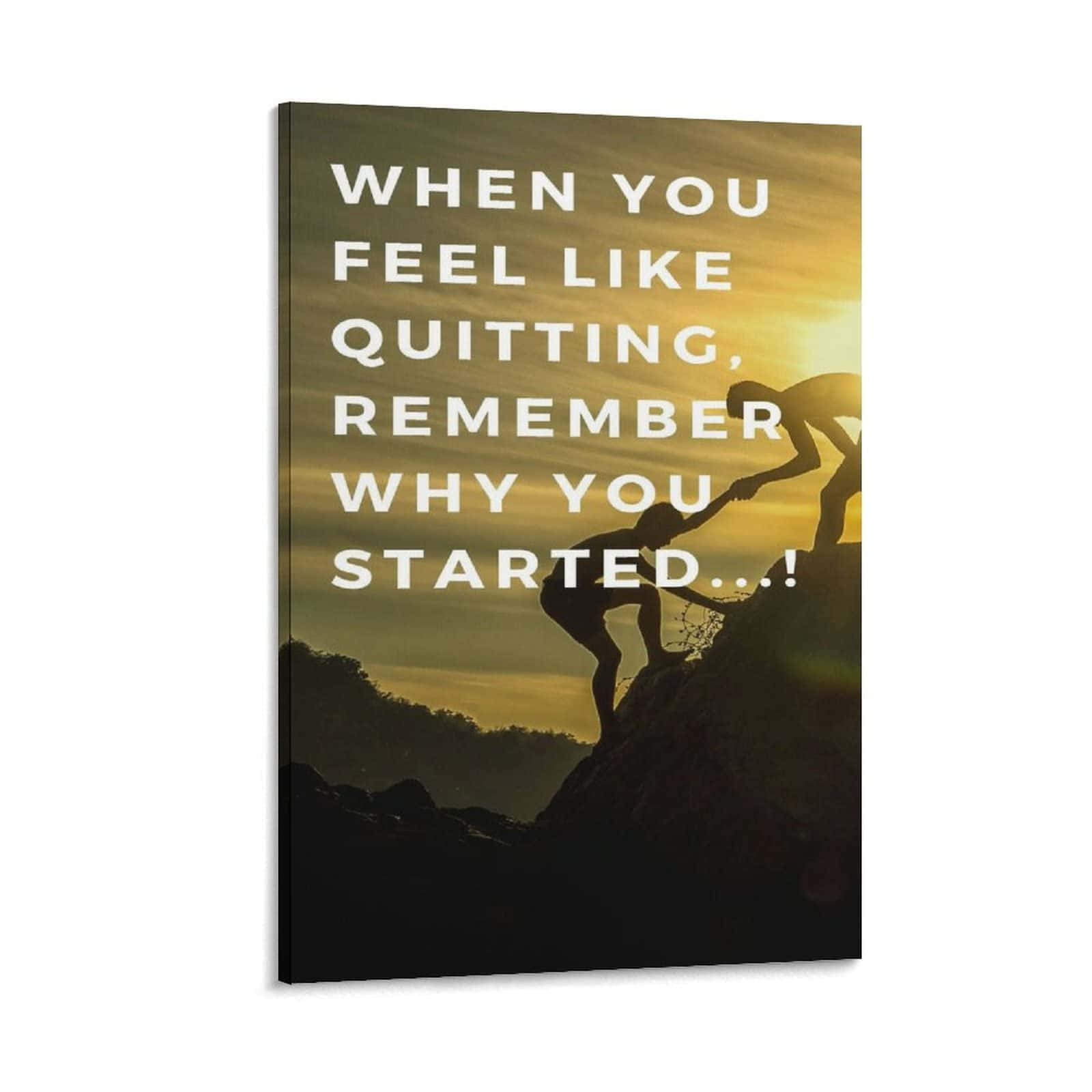 Remember Why You Started, golden sunset, rocky cliff, HD Desktop Wallpaper