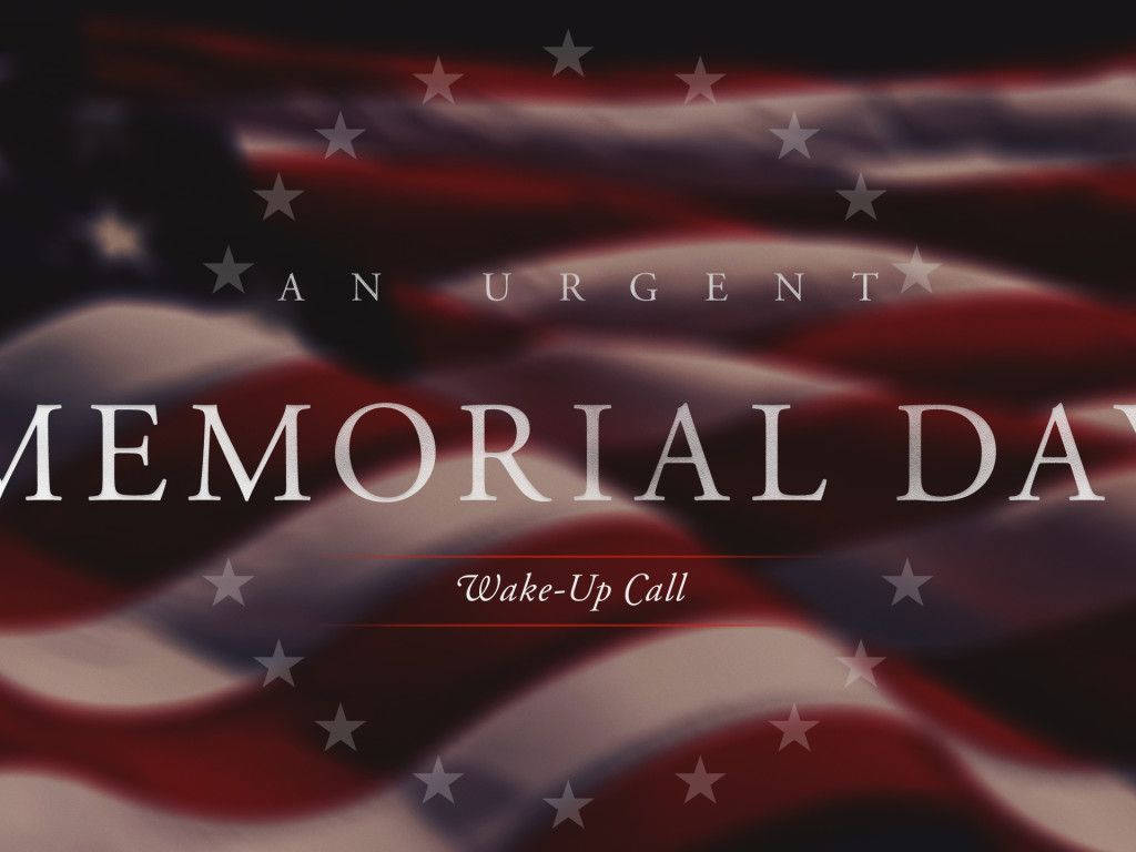 Memorial Day, American flag, bold text, SD Desktop Wallpaper
